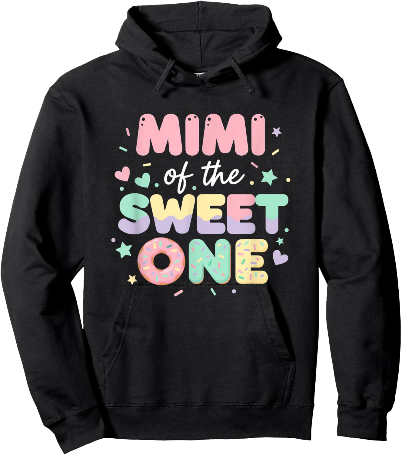 Grandparent Mimi of The Sweet One First Birthday Hoodie - Hoodie | Black