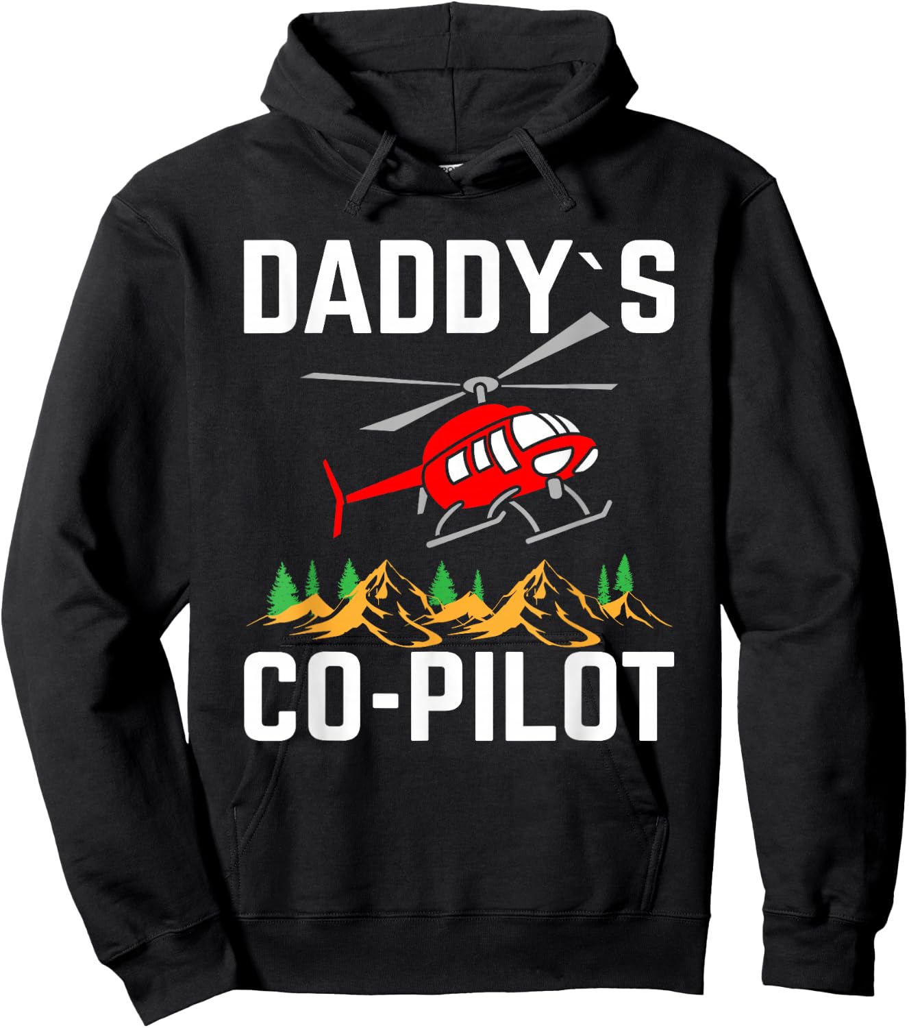 Daddy's Co-Pilot I Helicopter Hoodie - Hoodie | Black