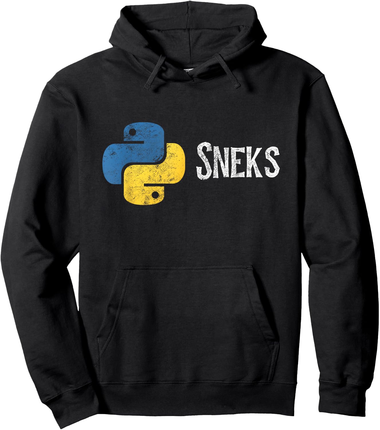 Python Programming Funny Programmer Python Logo Sneks Hoodie - Hoodie | Black