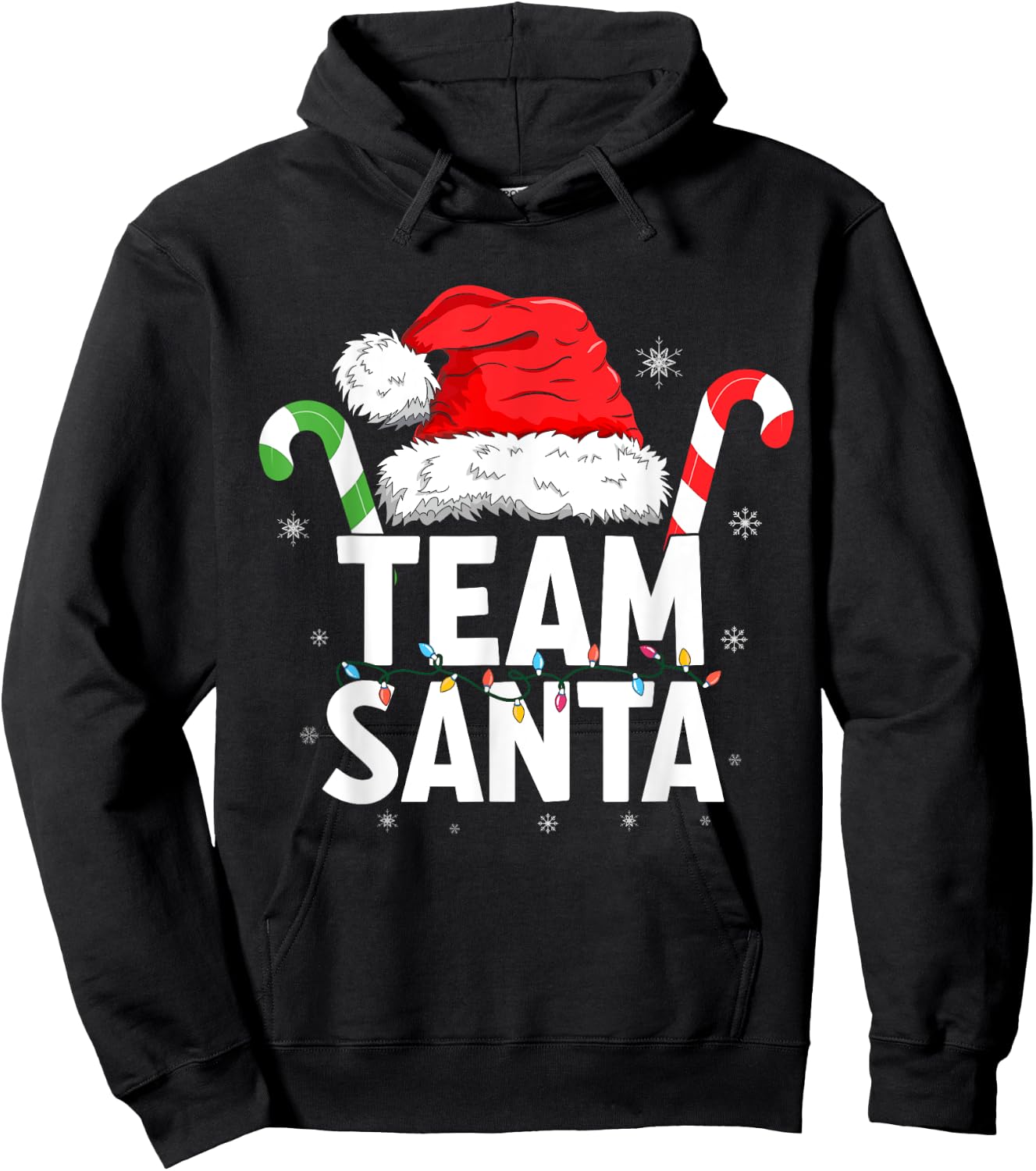 Team Santa Christmas Family Matching Hoodie - Hoodie | Black