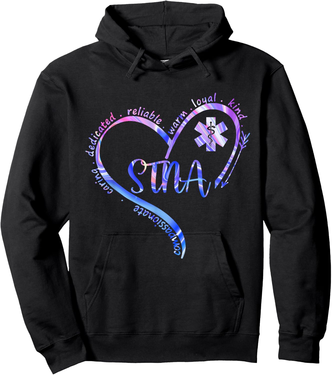 STNA Compassionate State Tested Nursing Assistant NURSE DAY Hoodie - Hoodie | Black