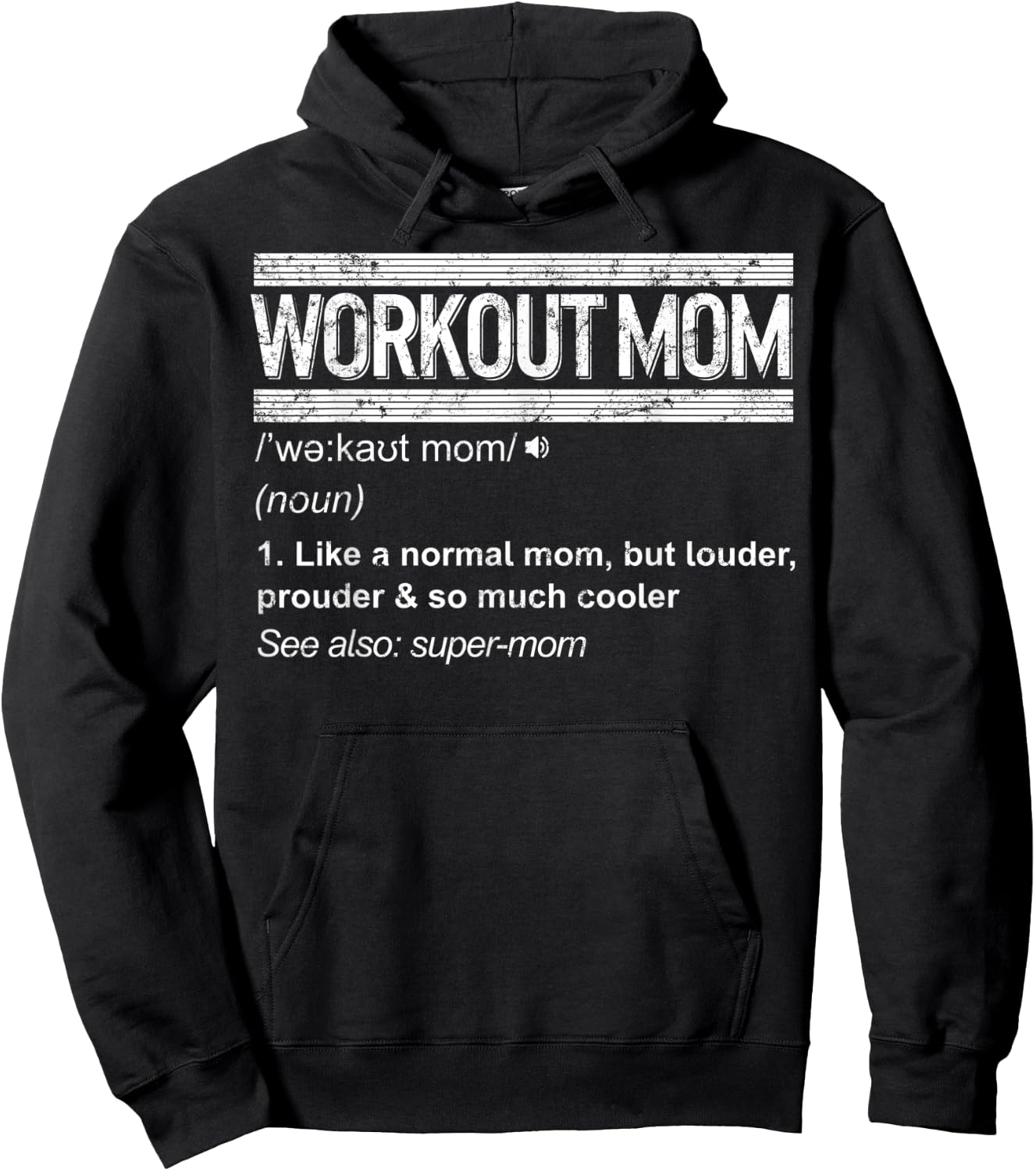 Mothers day Workout Mom Gift Fitness Gym Sport Women Mama Hoodie - Hoodie | Black
