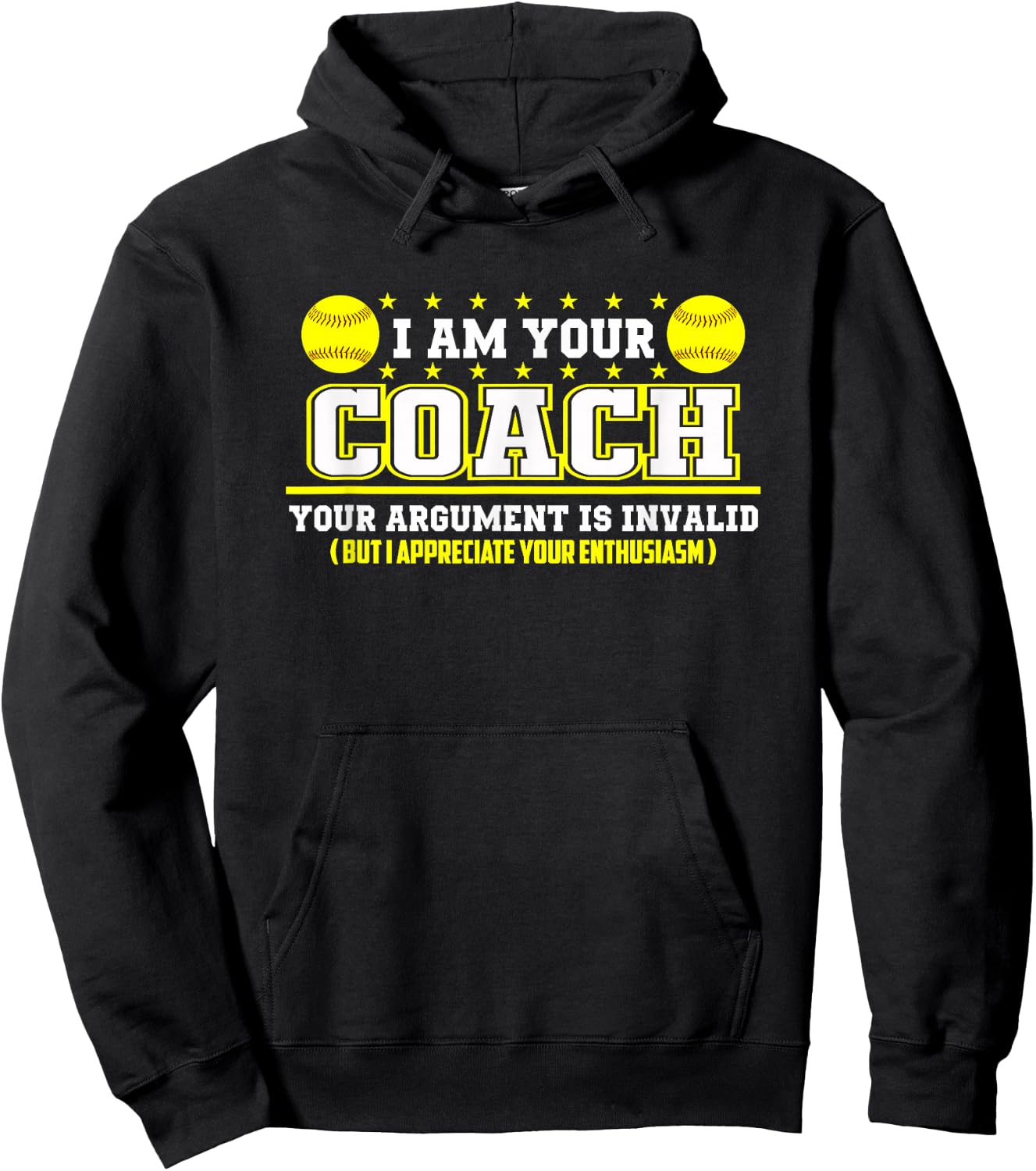 Funny Softball Coach Shirt | Coaching Staff Hoodie - Hoodie | Black