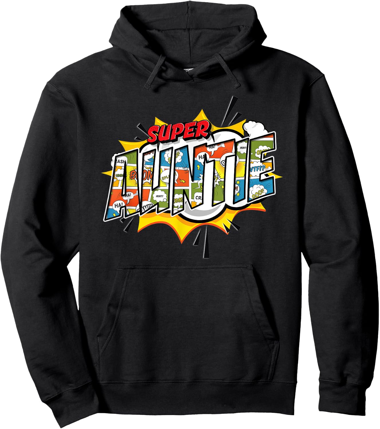 Super Auntie Comic Style Family Gift Your Aunt Hoodie - Hoodie | Black