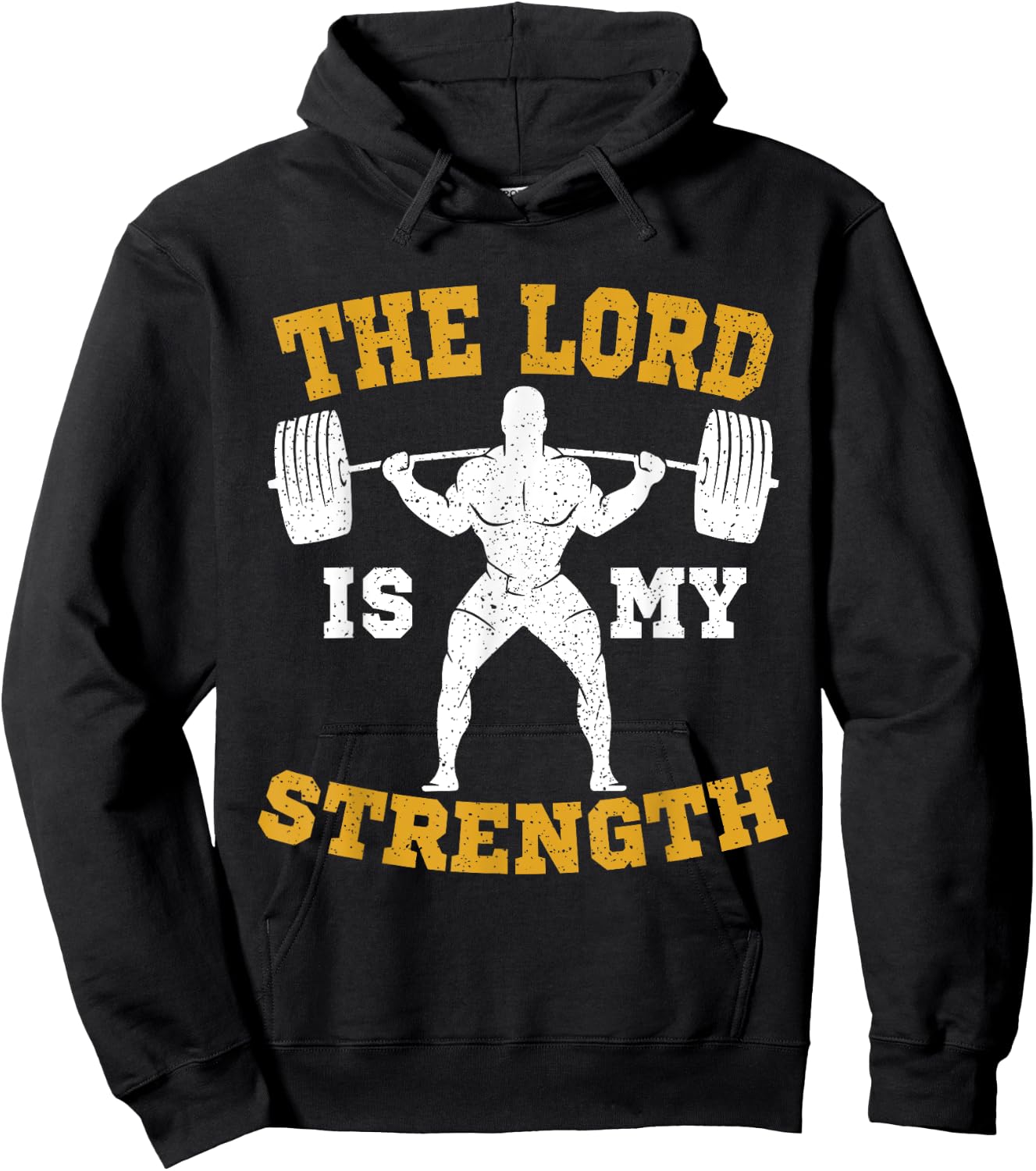 The Lord is my Strength Christian Gym Jesus Workout Gift Hoodie - Hoodie | Black