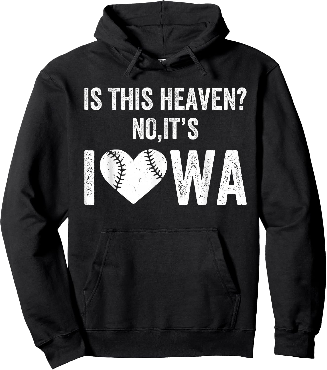 Is This Heaven No It's Iowa Vintage Field Of Baseball Dreams Hoodie - Hoodie | Black