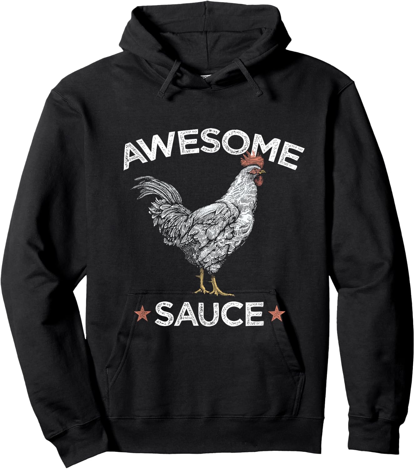 Awesome Rooster Graphic Hoodie - Hoodie | Black