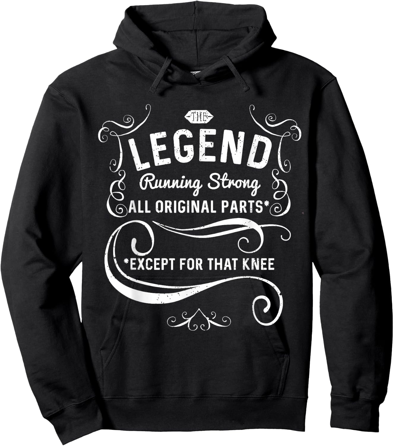 Mostly Original Parts Funny Knee Replacement Surgery Hoodie - Hoodie | Black