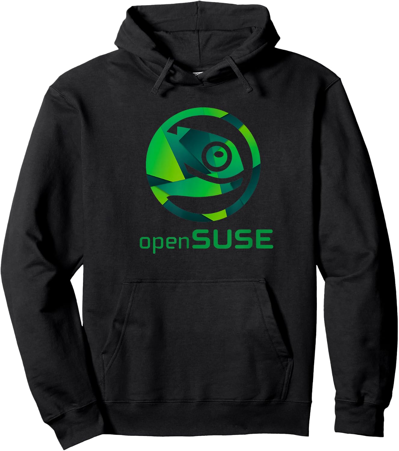 Linux openSUSE Lover with Slogan and Logo Open Source Os Hoodie - Hoodie | Black