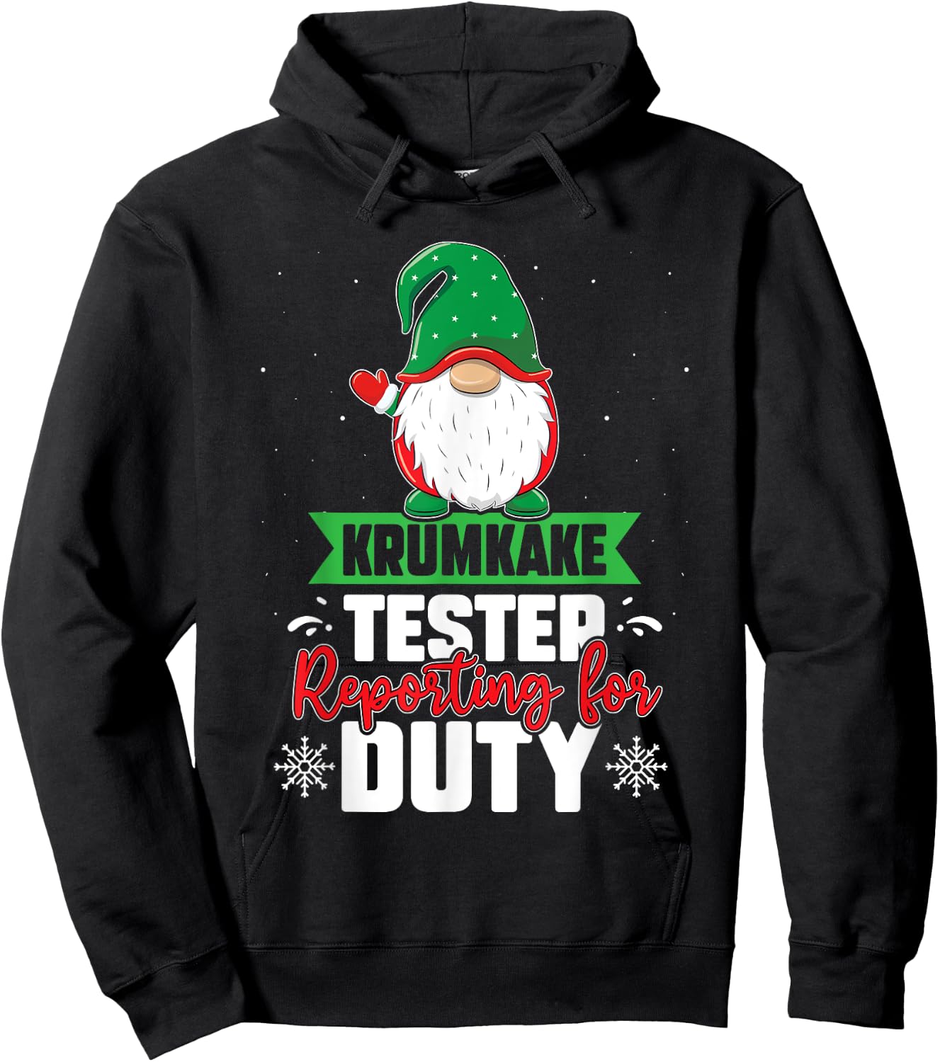 Krumkake Tester Reporting For Duty Norwegian Gnome Treat Hoodie - Hoodie | Black