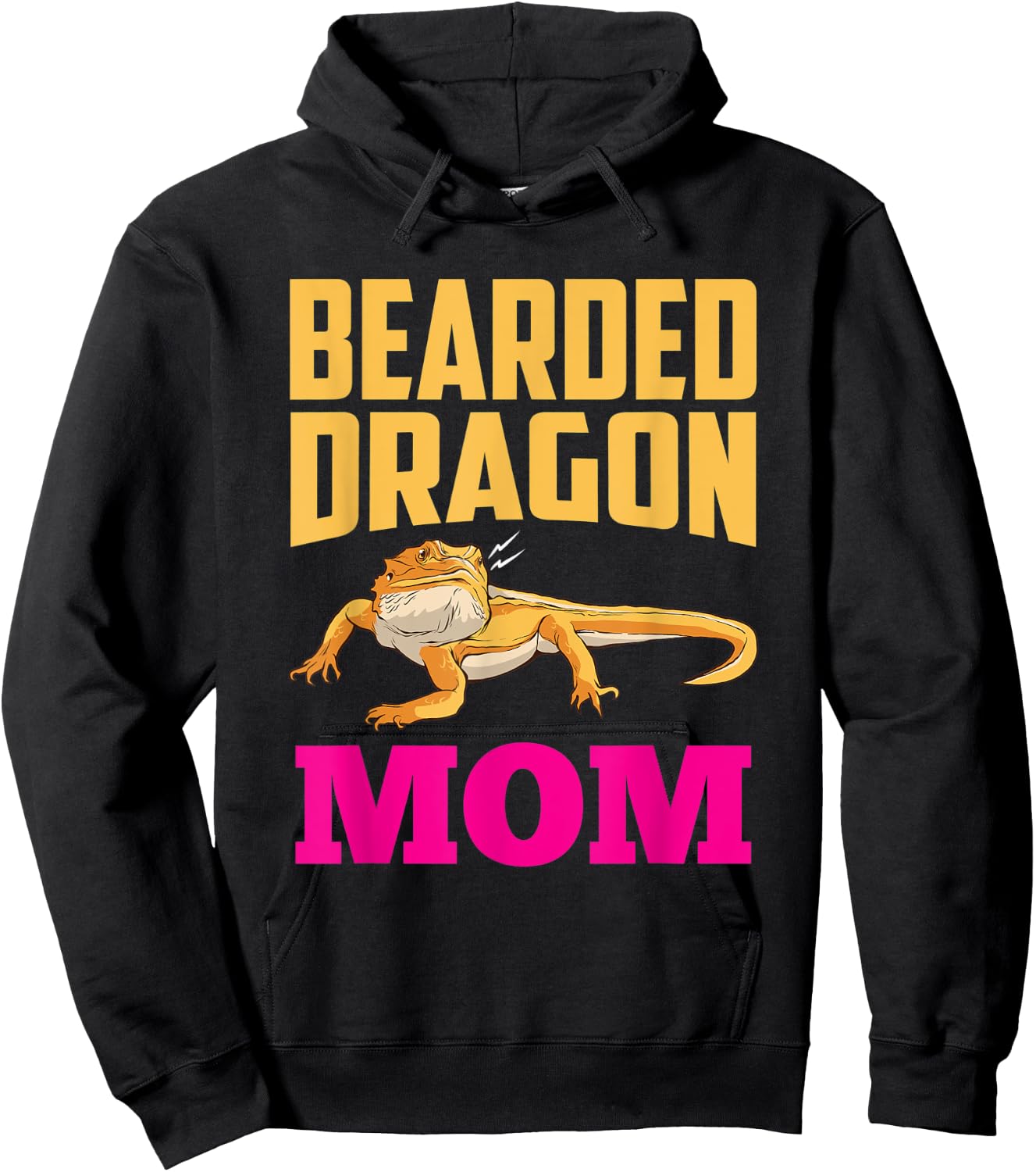 Bearded Dragon Mom Pet Animal Reptile Lover Mother Mommy Hoodie - Hoodie | Black