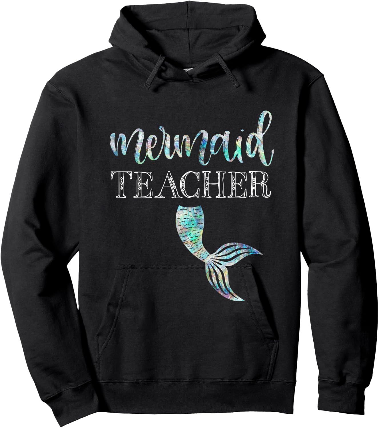 Mermaid Teacher Shirt Cute Back To School Student Gift Hoodie - Hoodie | Black