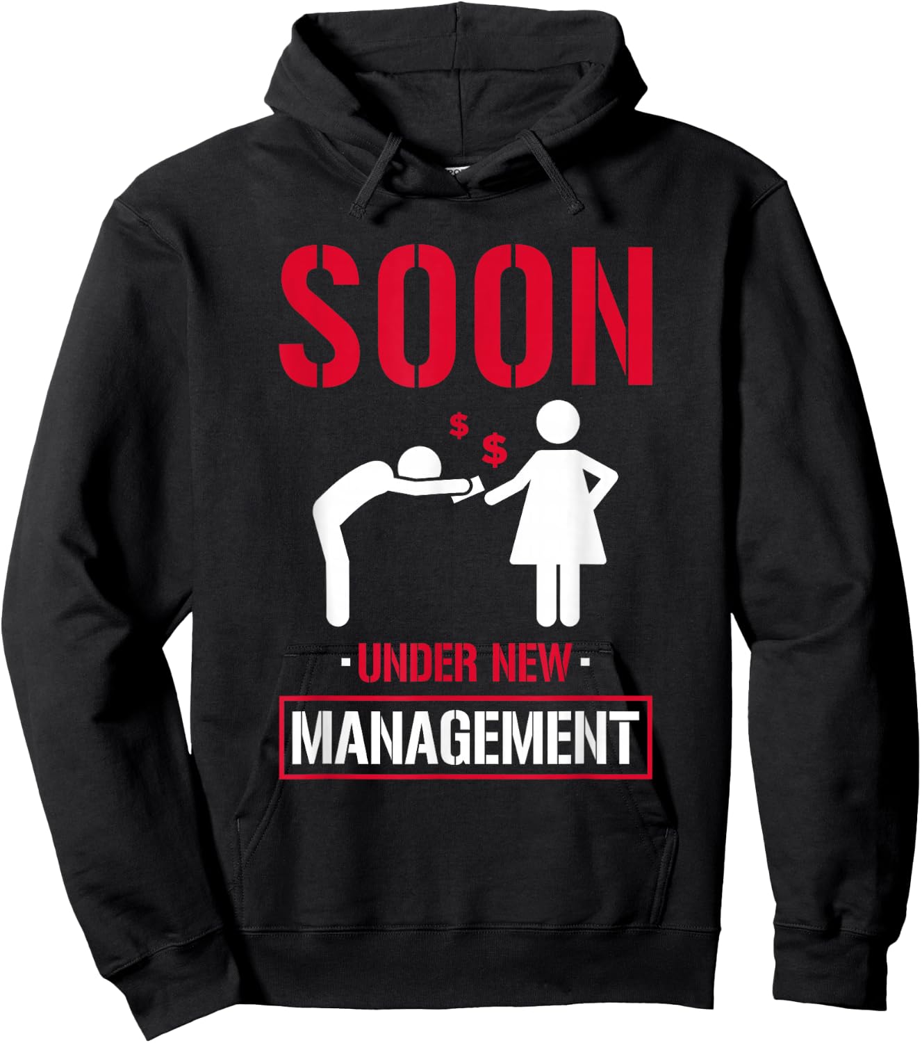 Under New Management - Bachelor Party Stag Groomsmen Getaway Hoodie - Hoodie | Black