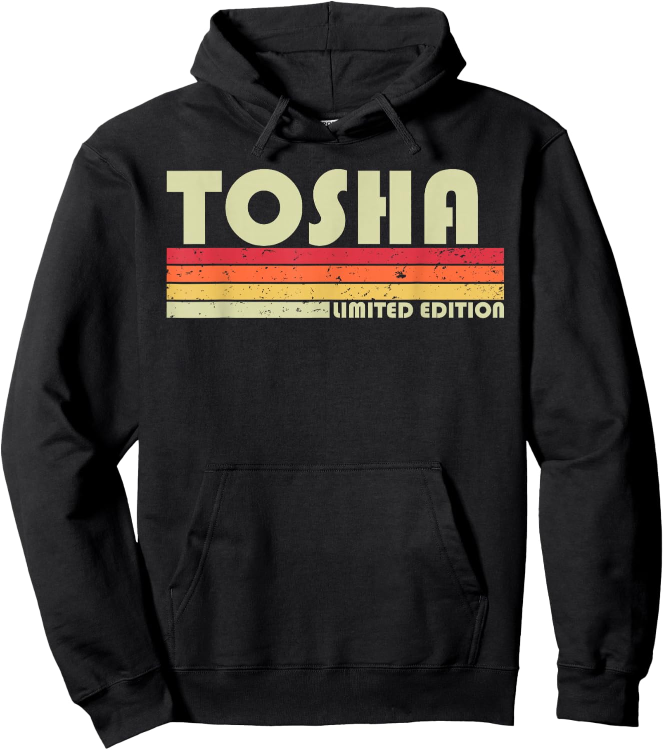 TOSHA Name Personalized Retro Vintage 80s 90s Birthday Hoodie - Hoodie | Black