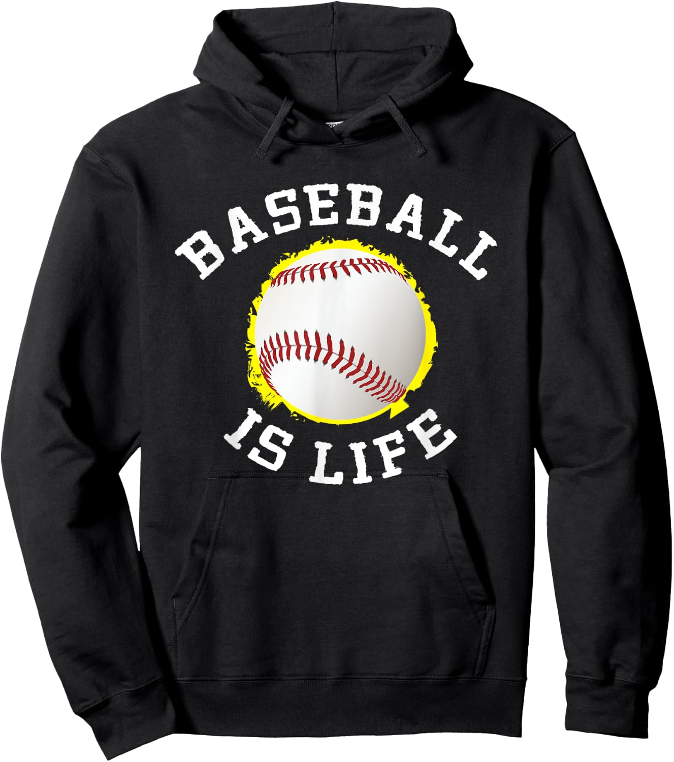 Baseball Is Life Player Fan Saying Athlete Little League Hoodie - Hoodie | Black