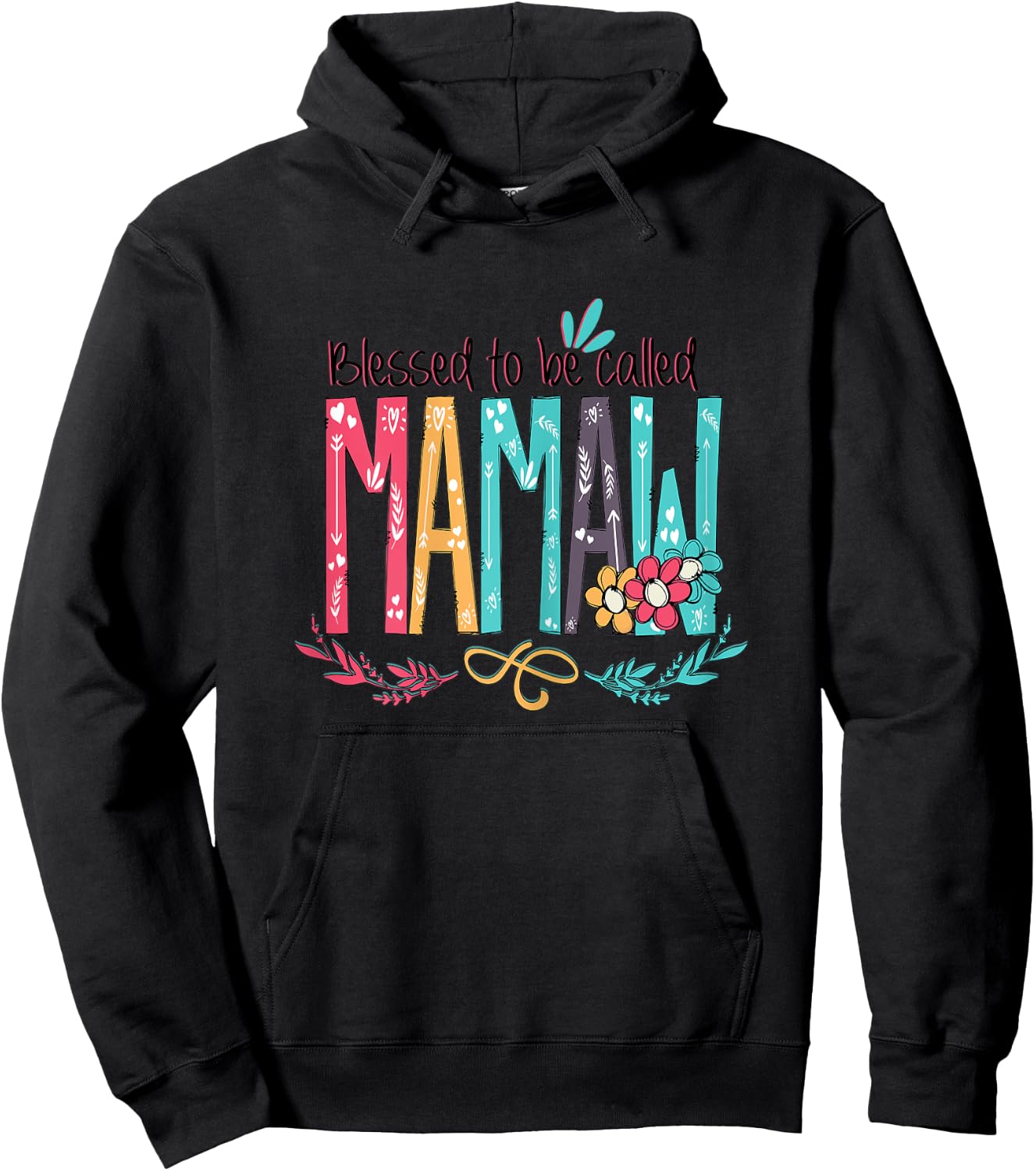 Blessed to be called MaMaw Colorful gifts-Grandma Hoodie - Hoodie | Black