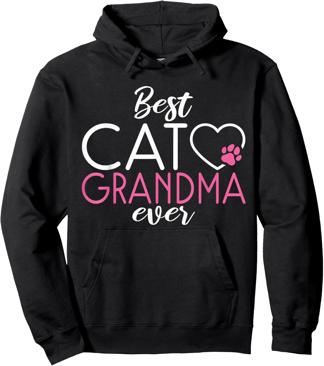 Best Cat Grandma Ever Kitty Cat Lover Hoodie - Hoodie | Black