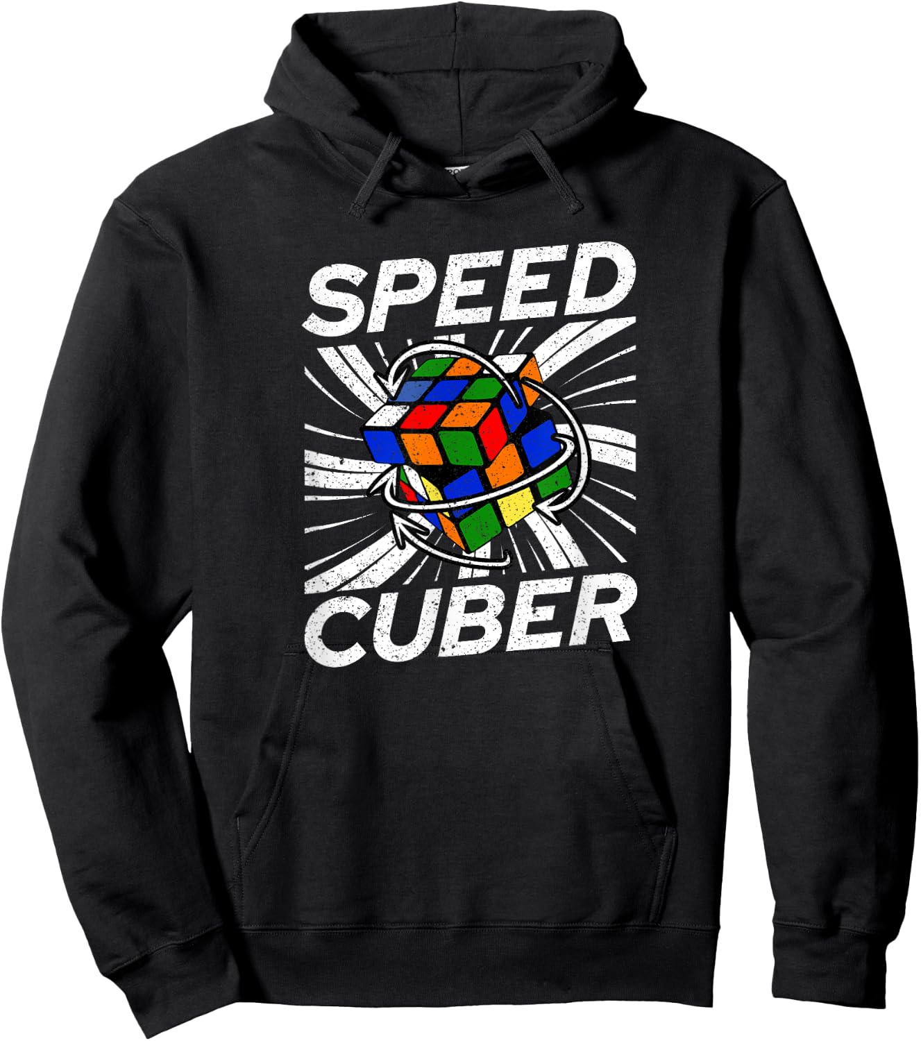 Competitive Puzzle Cube Speed Cuber Hobby 80's Vintage Toy Hoodie - Hoodie | Black