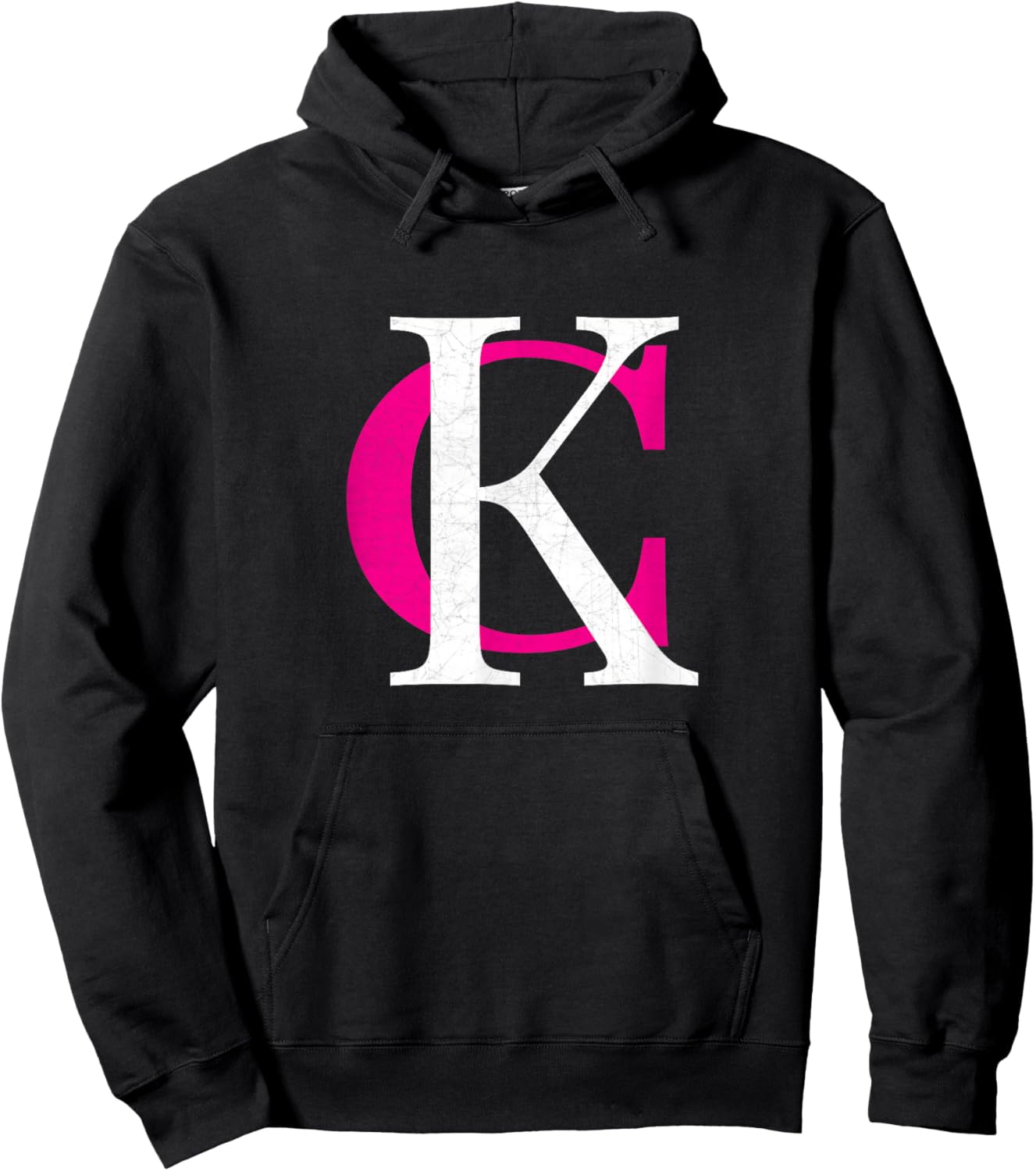Pink Kansas City Pink Cute KC Initials Cool Kc Fan Original Hoodie - Hoodie | Black