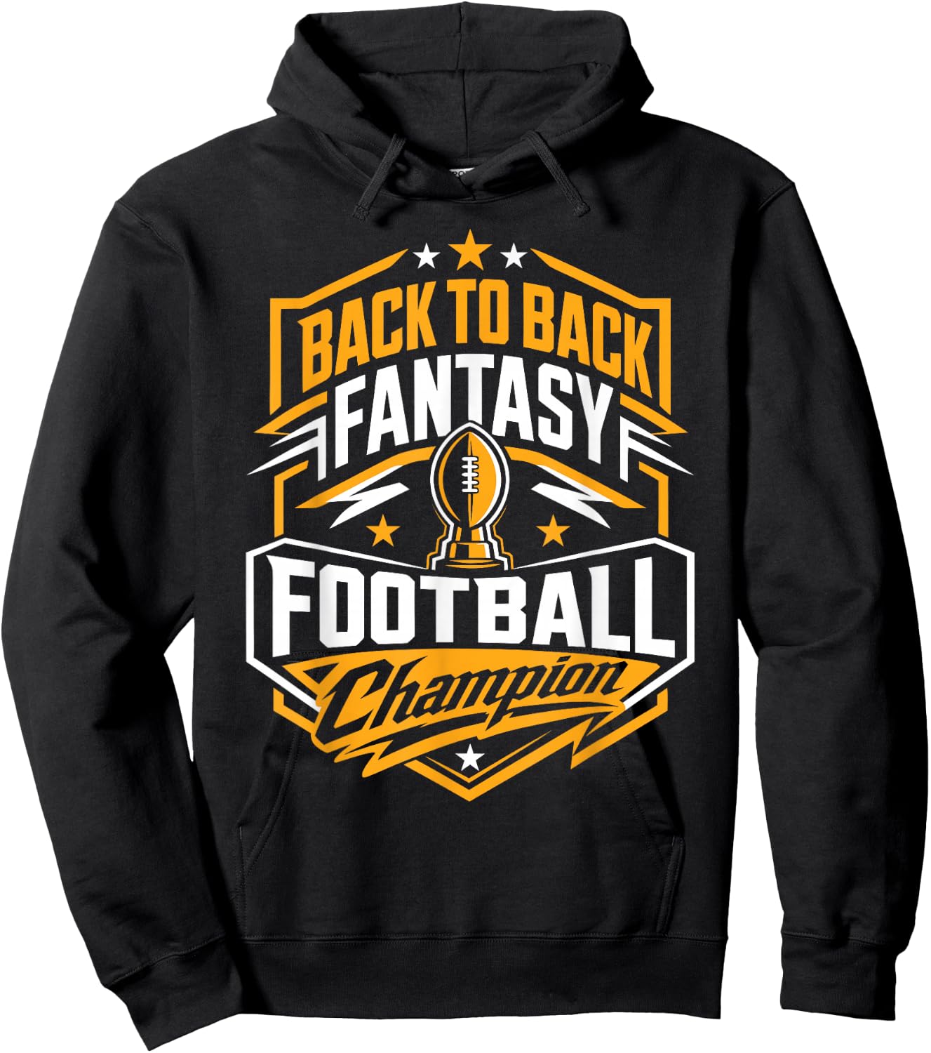 Back to Back Fantasy Football Champion Hoodie - Hoodie | Black