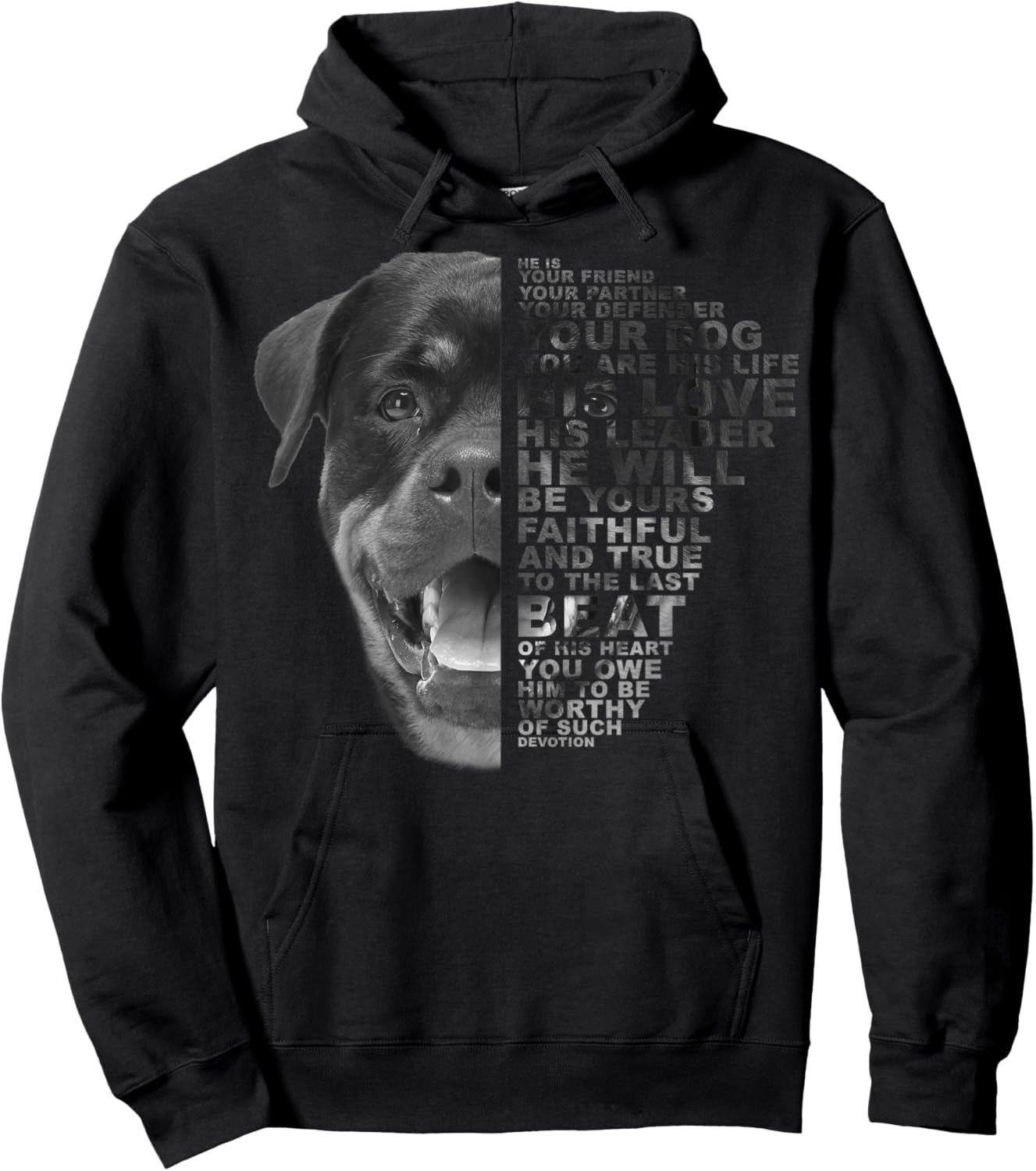 He Is Your Friend Your Partner Your Dog Rottweiler Dogs Gift Hoodie - Hoodie | Black