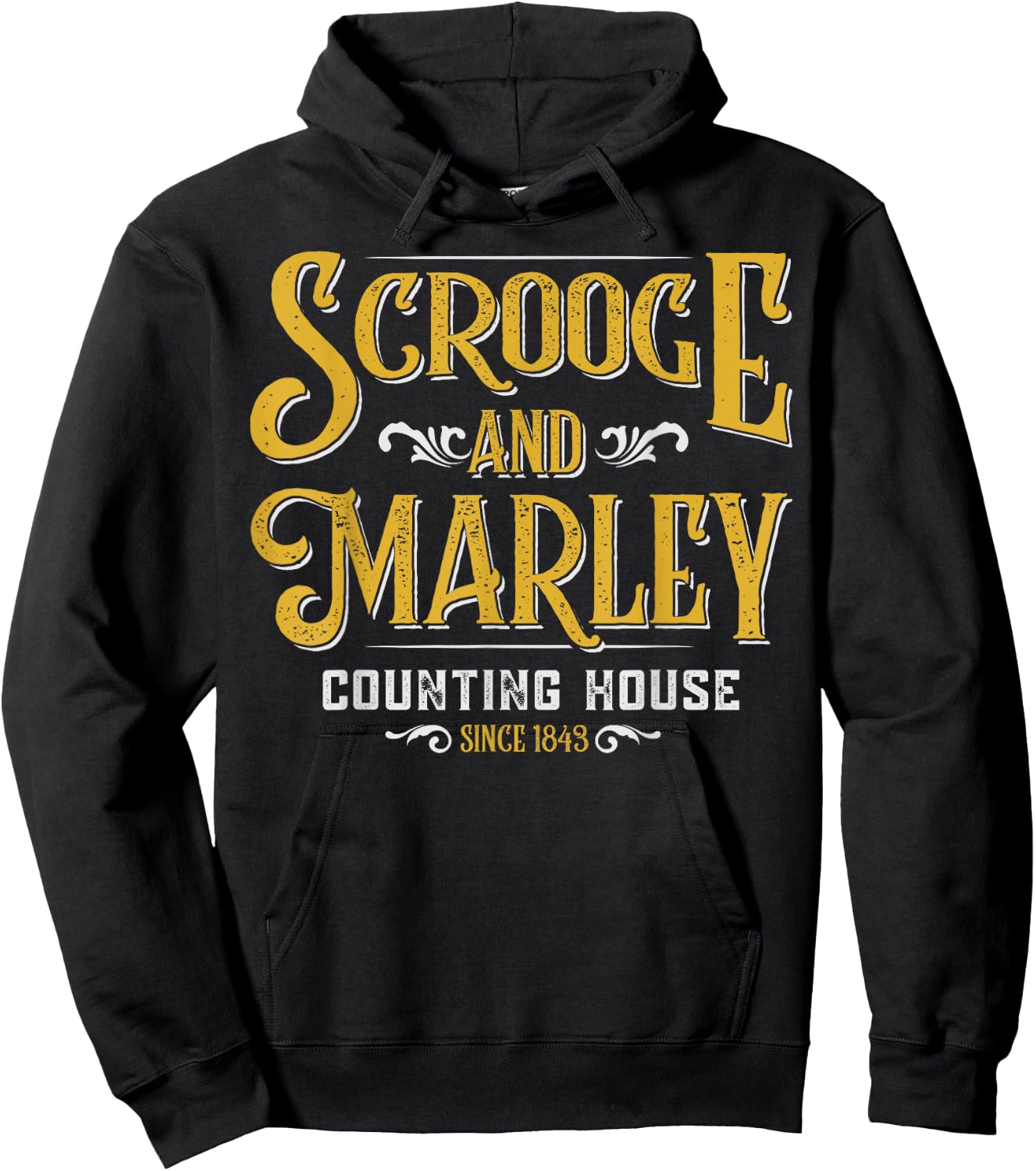 Scrooge & Marley Counting House Christmas Hoodie - Hoodie | Black