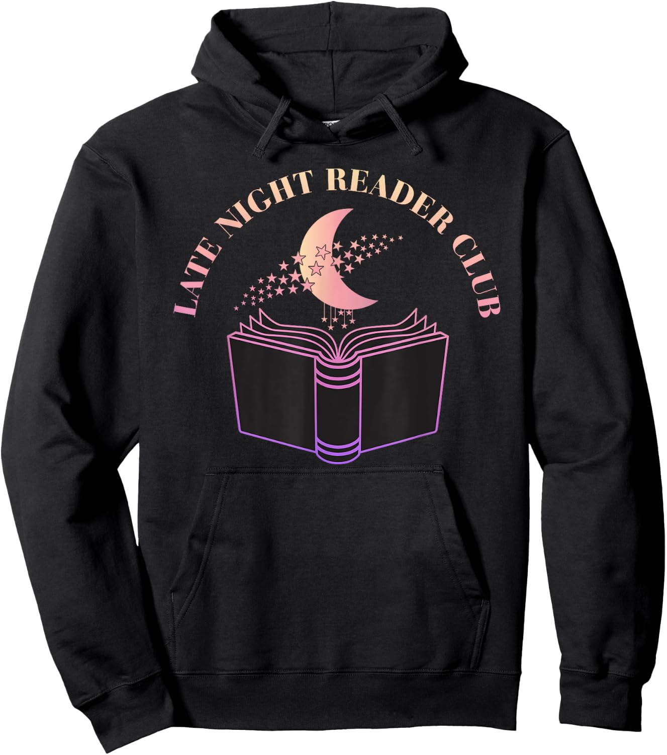 Late Night Reader Club Book Reading Bookworm Hoodie - Hoodie | Black