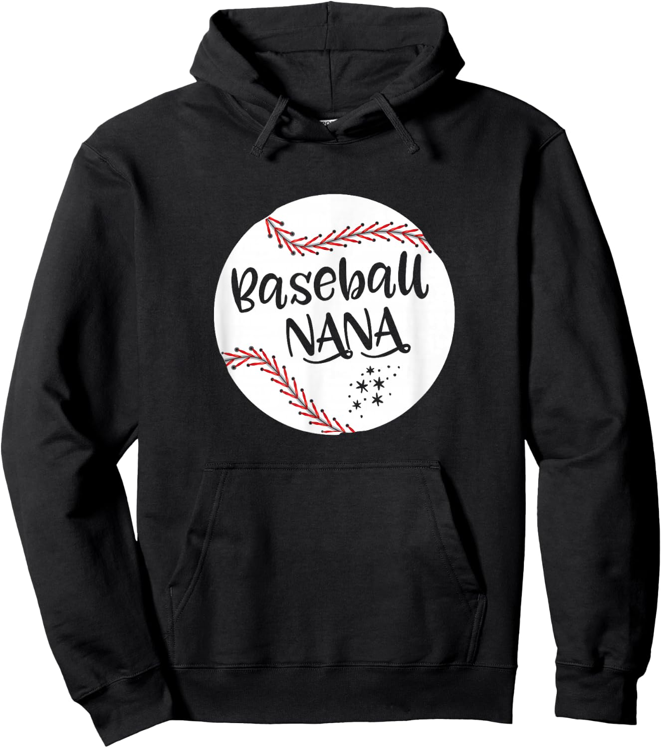Nana Baseball Grandma Women Mother's Day Christmas Hoodie - Hoodie | Black
