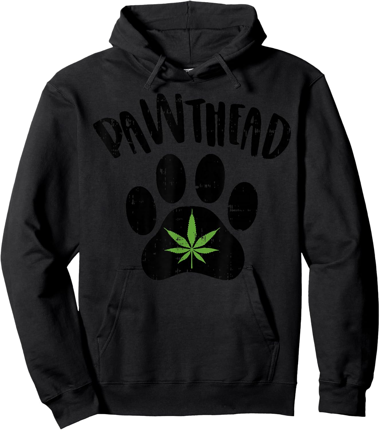 Pawthead Pothead Dog Cat Lover Owner Weed Cannabis 420 Gift Hoodie - Hoodie | Black