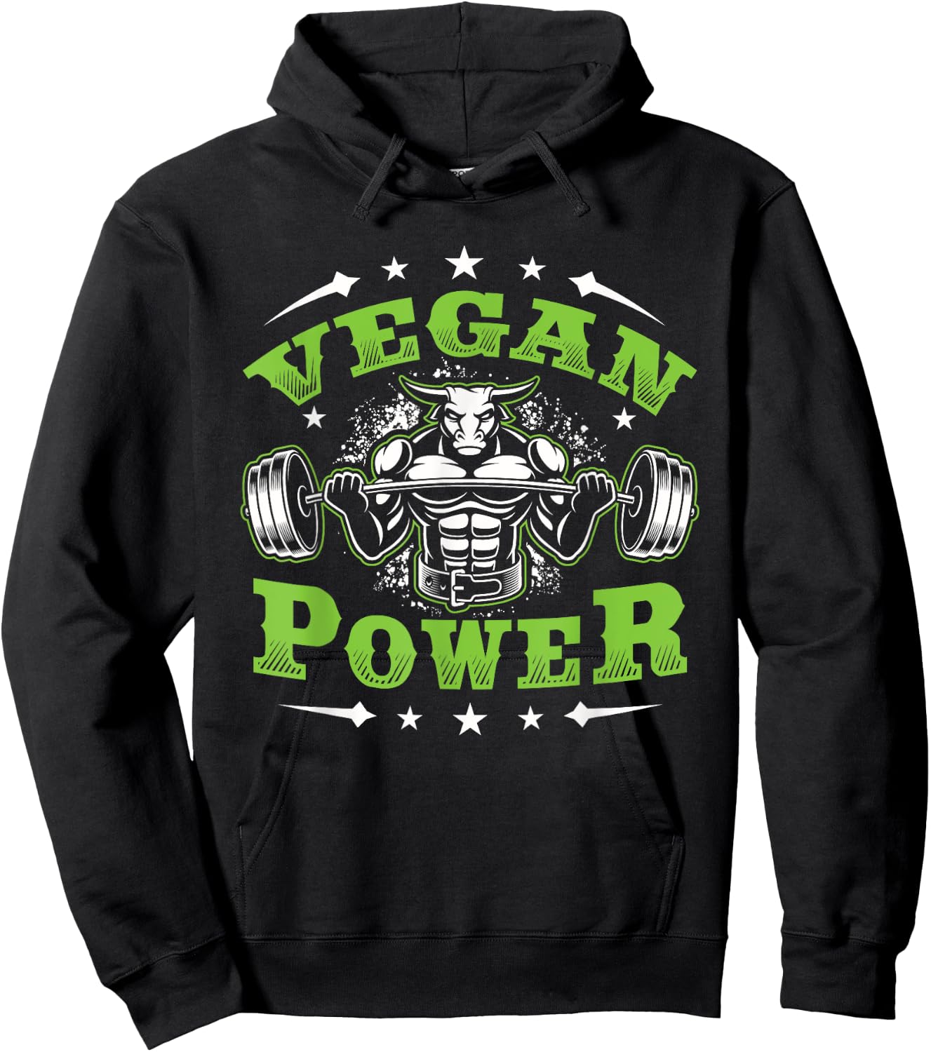 Vegan Fitness Workout I'm Vegan Power Hoodie - Hoodie | Black