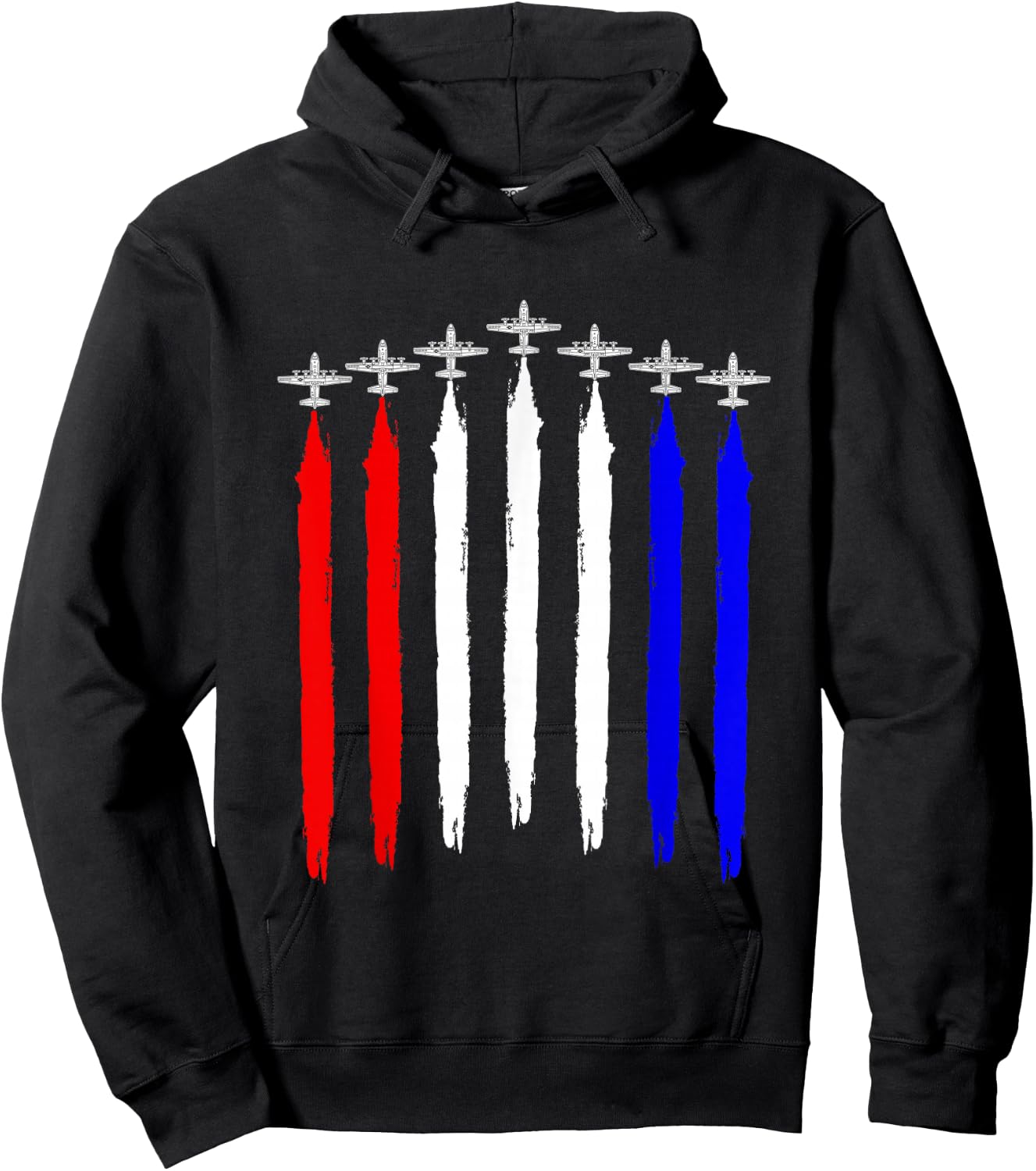 C-130 Hercules Gunship Military Aircraft Red White Blue C130 Hoodie - Hoodie | Black