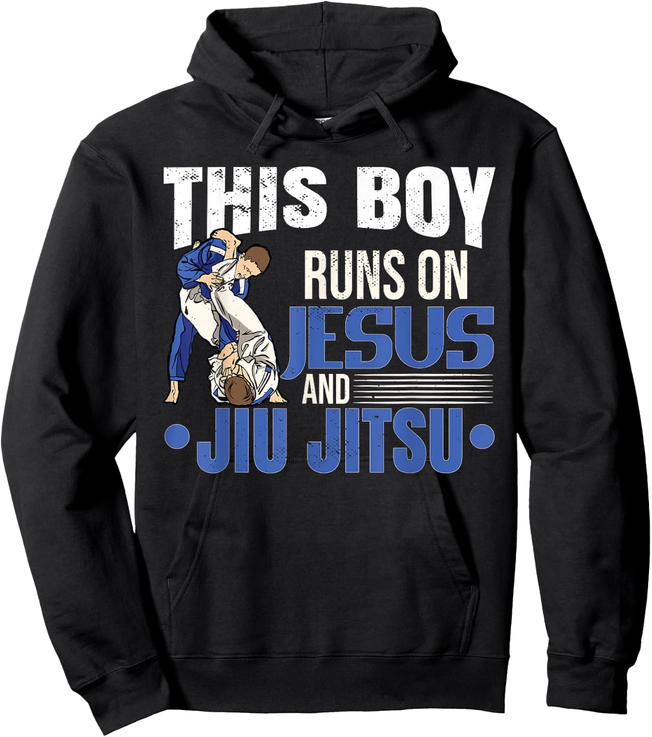 This Boy Runs On Jesus And Jiu Jitsu Hoodie - Hoodie | Black