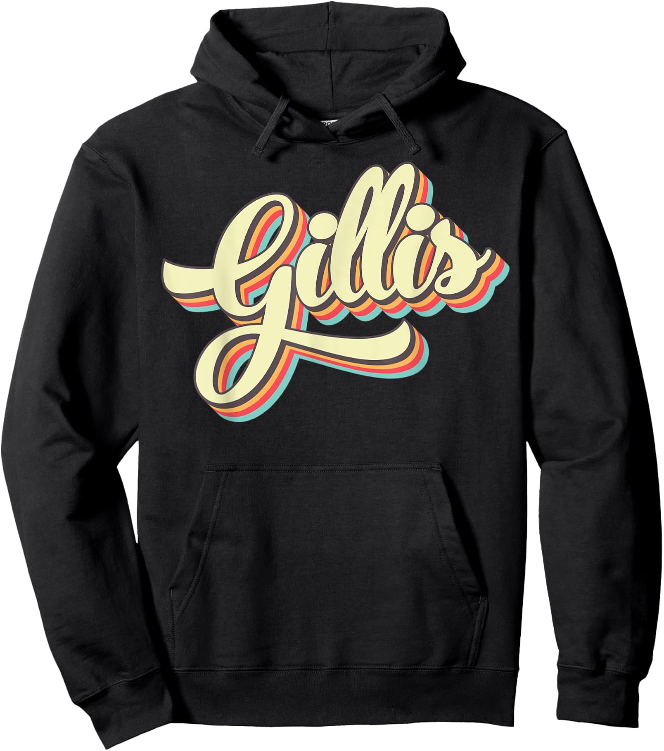 Gillis Retro Art Baseball Font Vintage Hoodie - Hoodie | Black