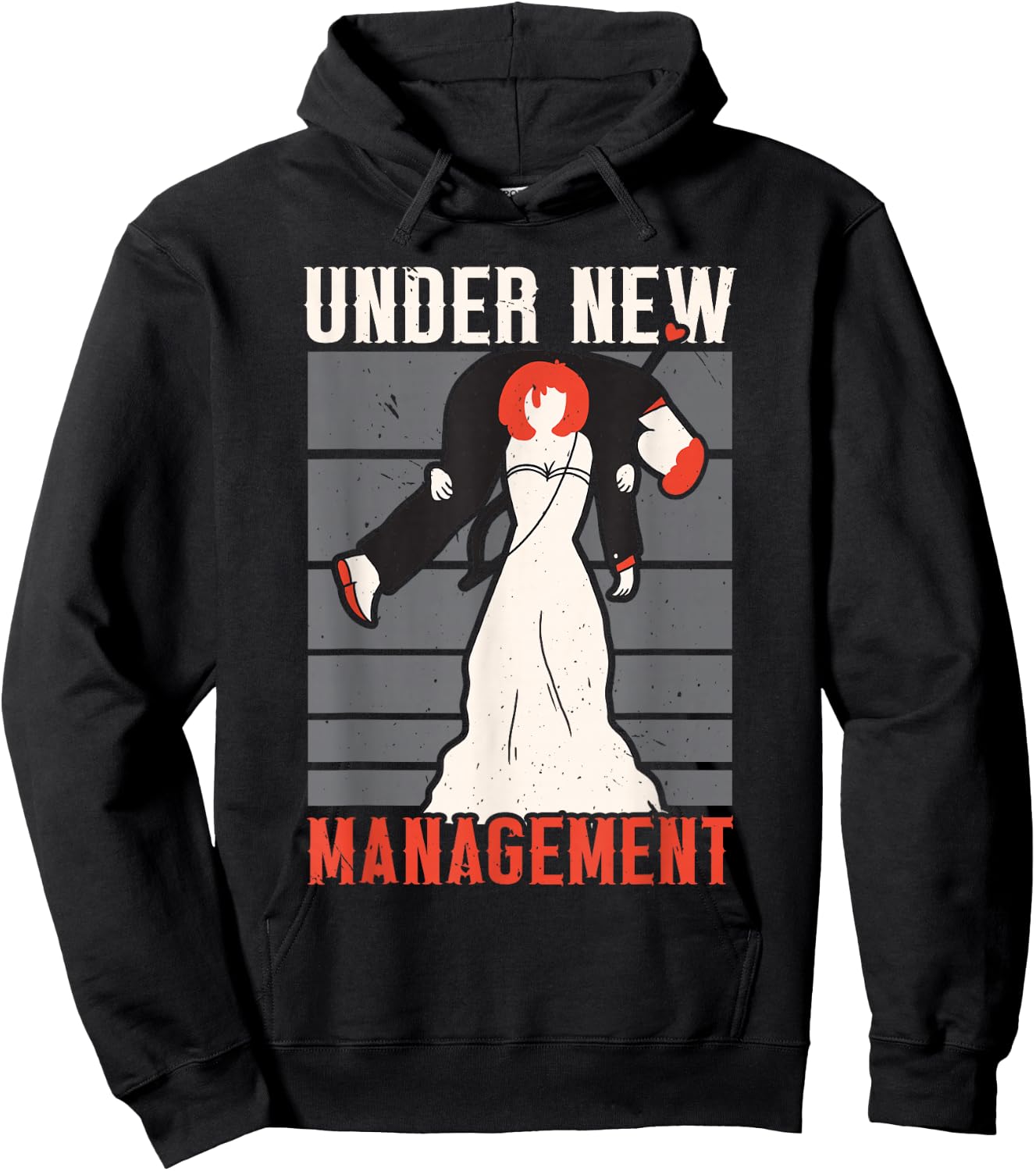 Under New Management Marriage Stag Party Bachelor Party Hoodie - Hoodie | Black