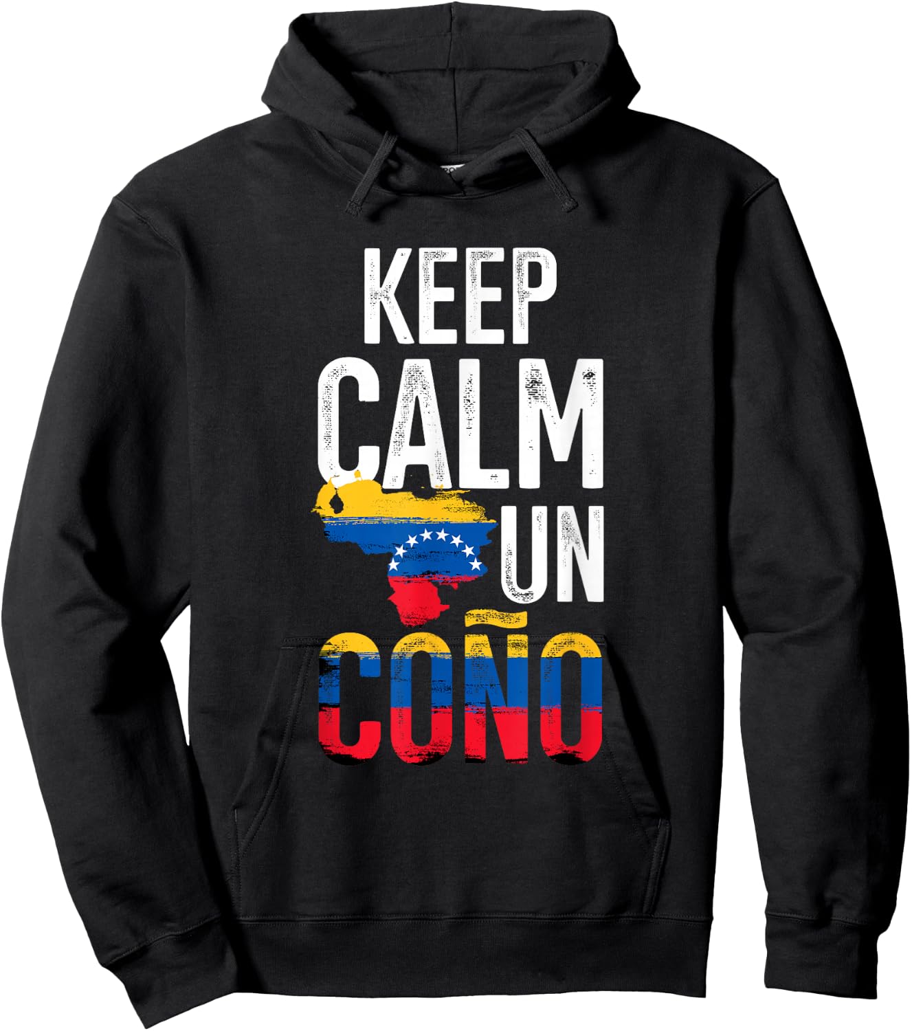 Keeps Calm Un Cono Venezuela Pride Proud Venezuela Flag Hoodie - Hoodie | Black