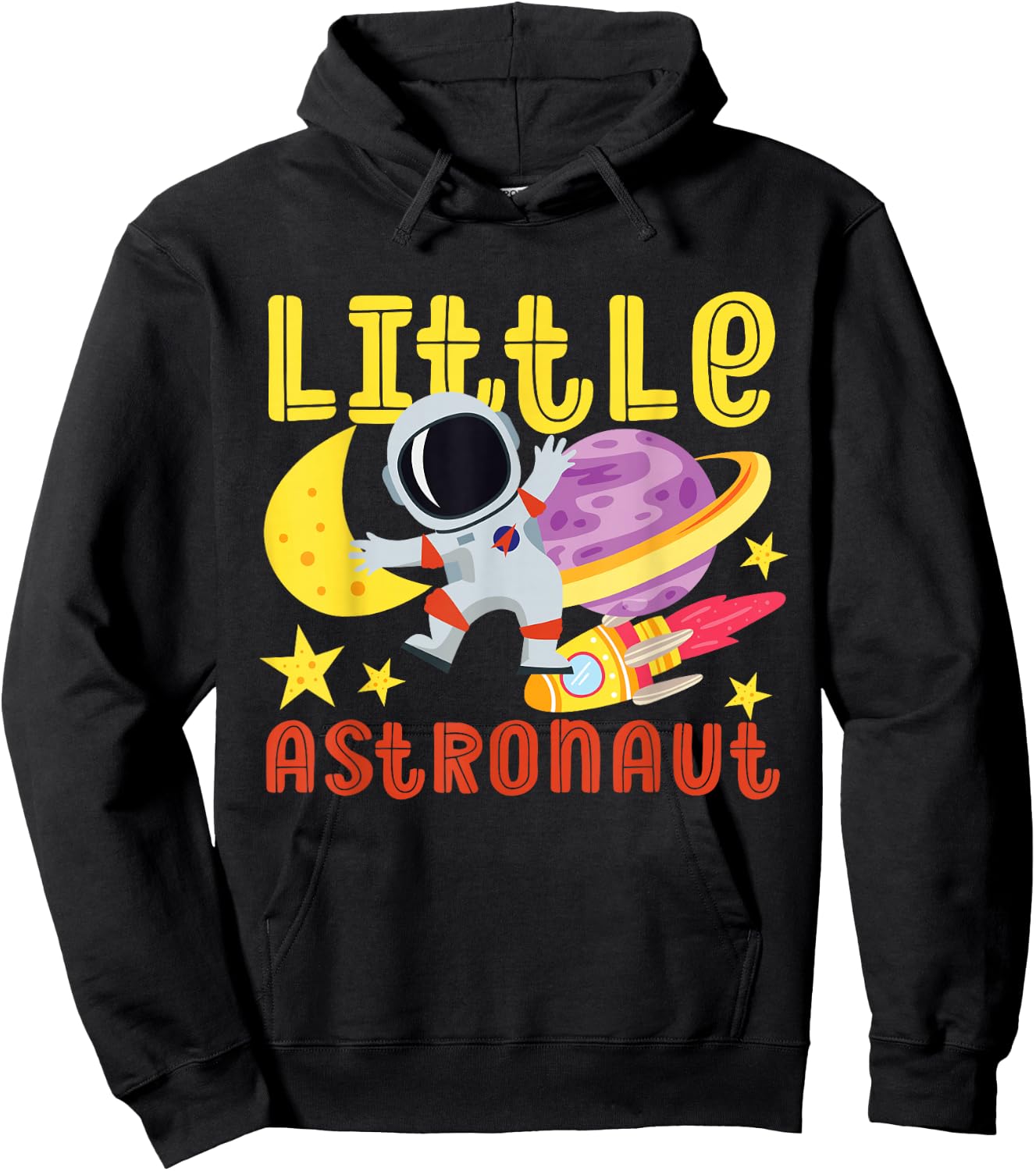 Little Astronaut In Space For Kids Hoodie - Hoodie | Black