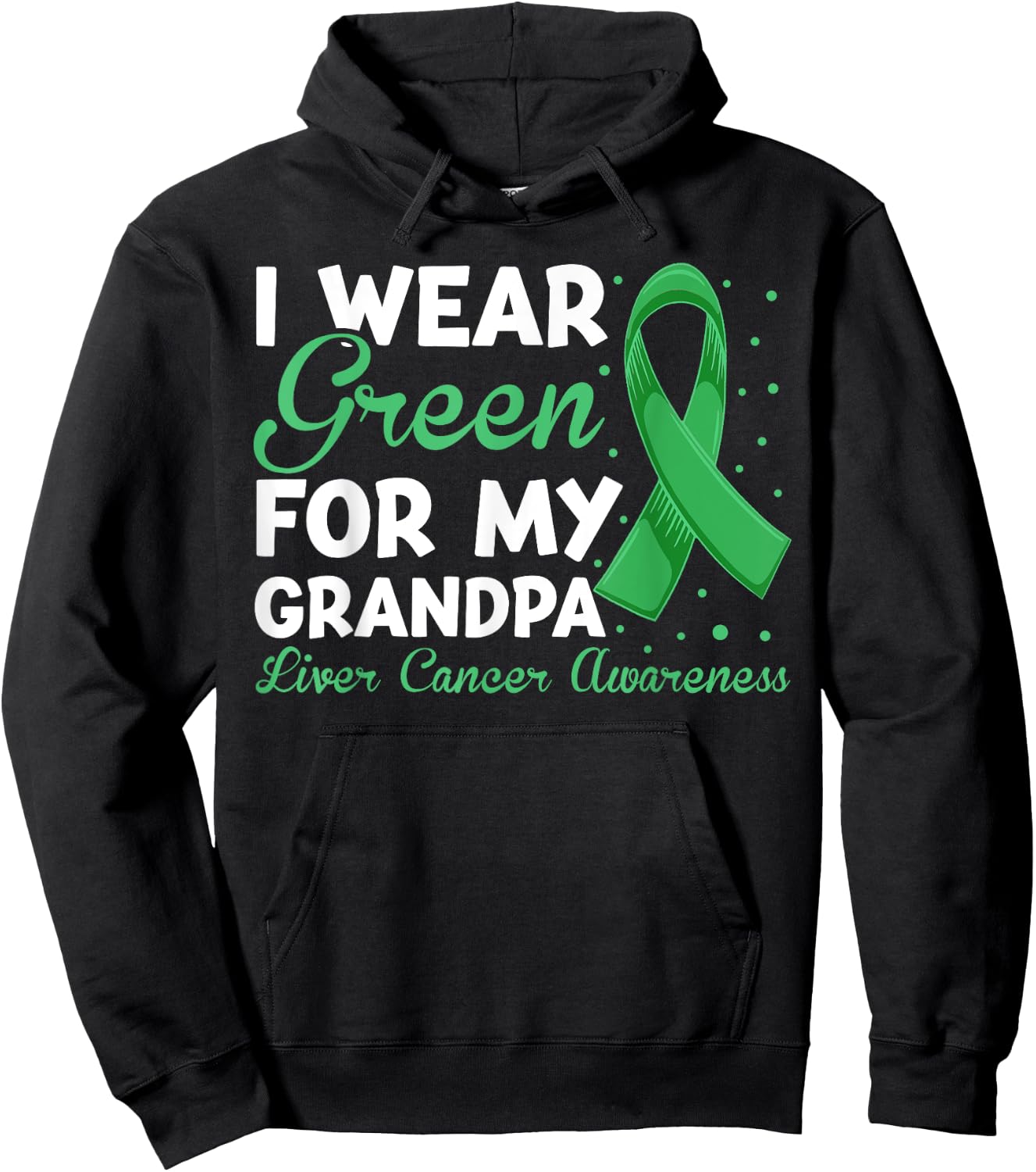 Liver Cancer Grandpa Shirt, Fight Liver Cancer Grandpa Hoodie - Hoodie | Black