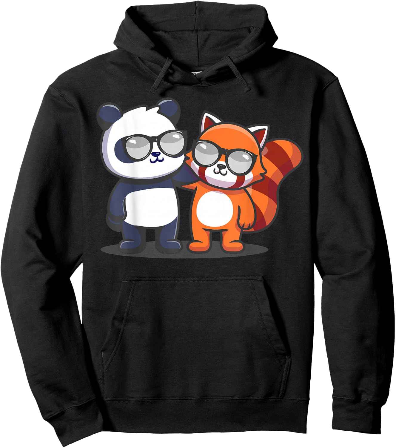 Panda Bear Hugs Red Panda Funny Red Pandas Lover Graphic Hoodie - Hoodie | Black