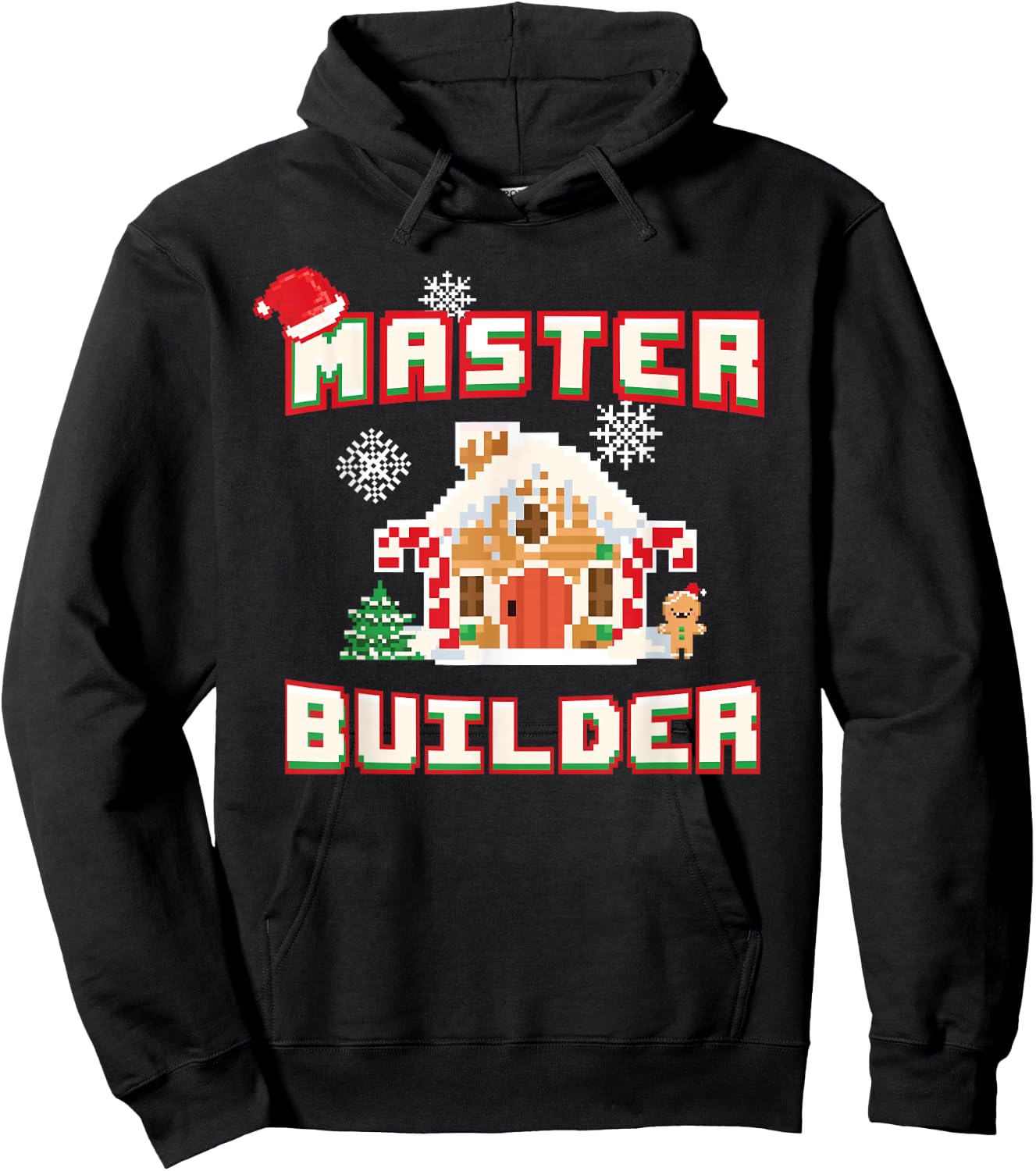 Master Builder Gingerbread House Construction Decorating Hoodie - Hoodie | Black