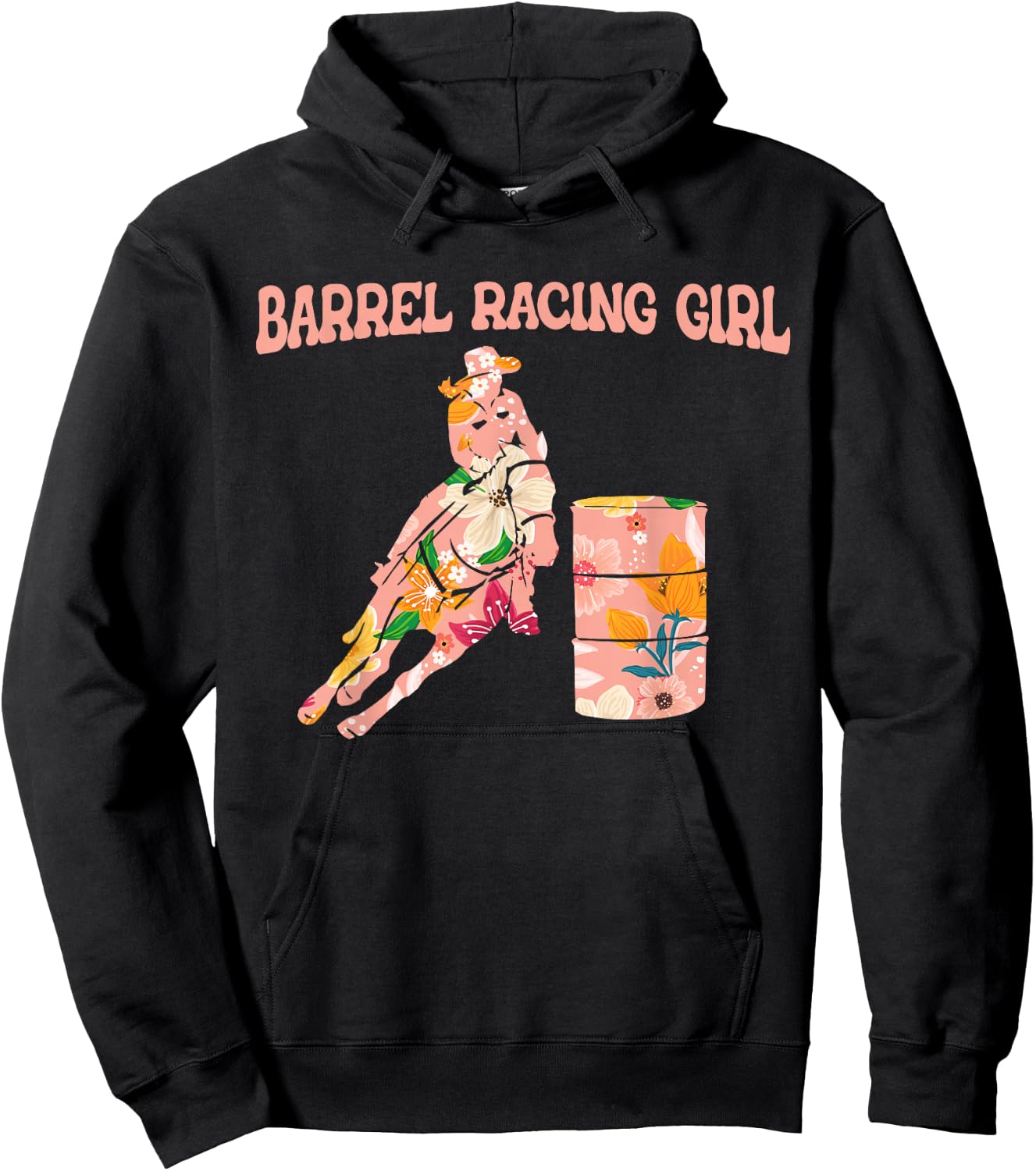 Barrel Racing Western Riding Rodeo Horse Riding Barrel Racing Hoodie - Hoodie | Black