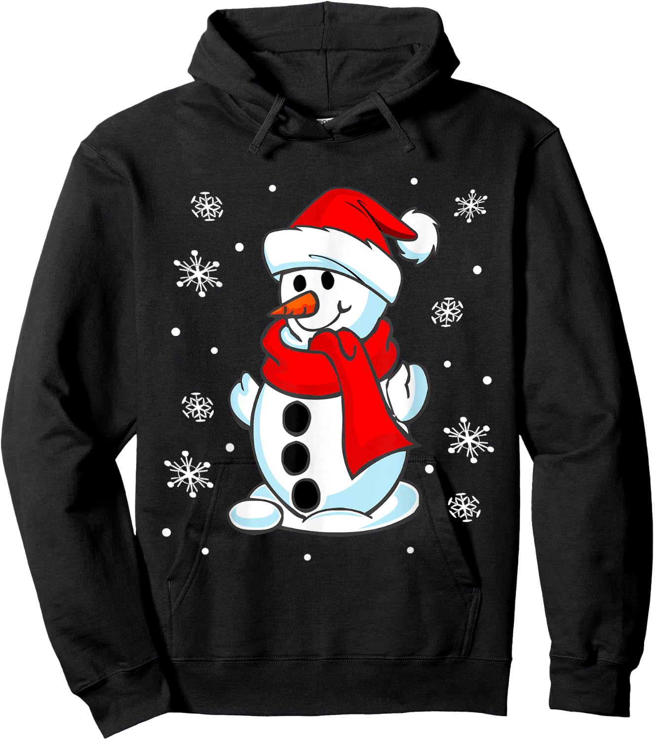 Funny Christmas Snowman Cute Santa Men Women kids Gift Hoodie - Hoodie | Black