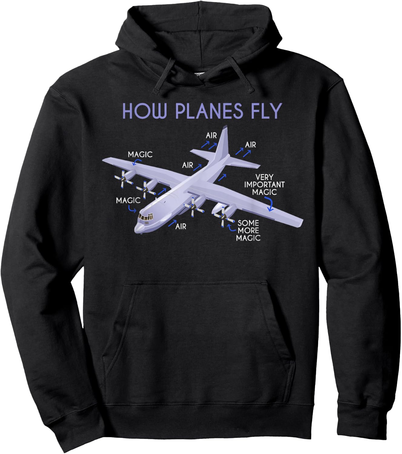 Funny Pilot Hoodie - Hoodie | Black
