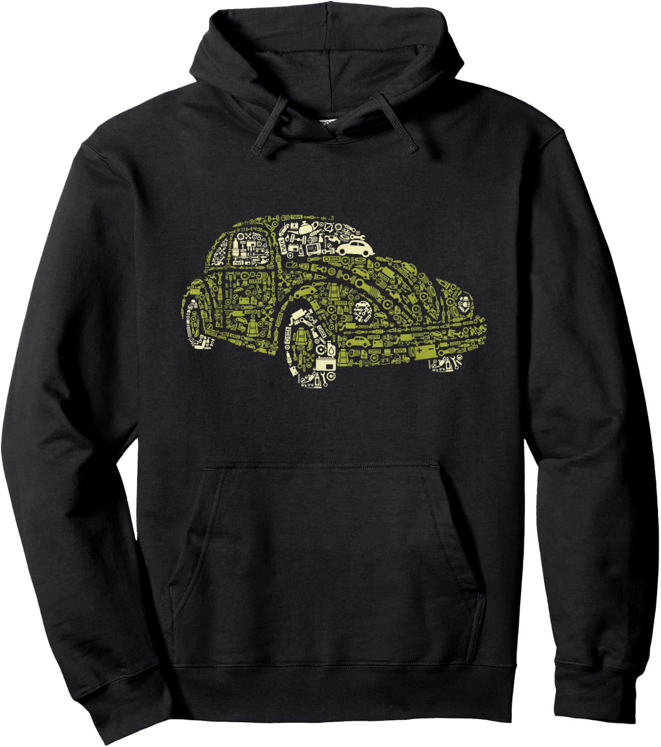 Classic Car Auto Shop Mechanic Engineer Vintage Hoodie - Hoodie | Black