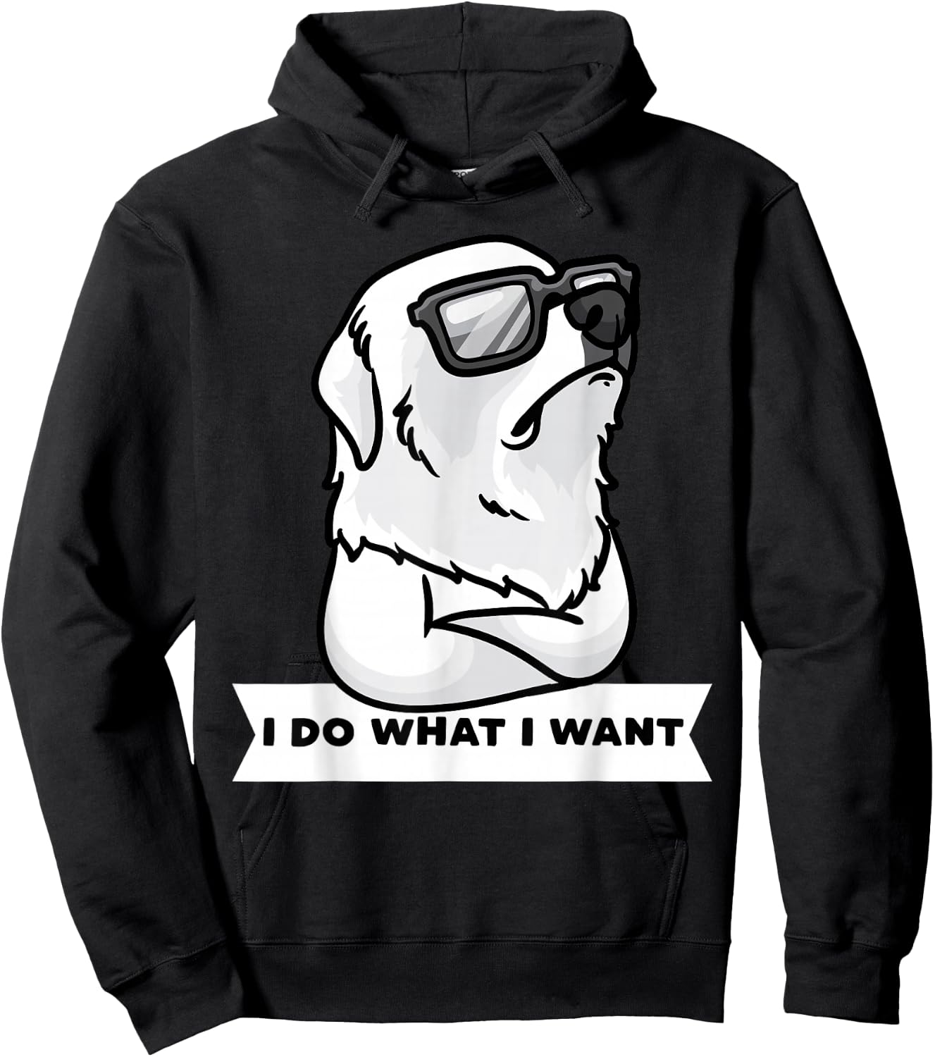 Pyrenean Mountain Dog Stubborn Dog Great Pyrenees Hoodie - Hoodie | Black