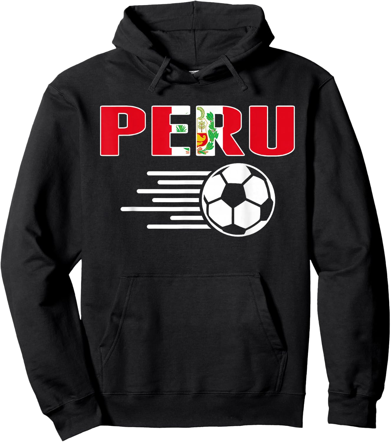 Proud Peru Soccer Fans Jersey - Support Peruvian Football Hoodie - Hoodie | Black
