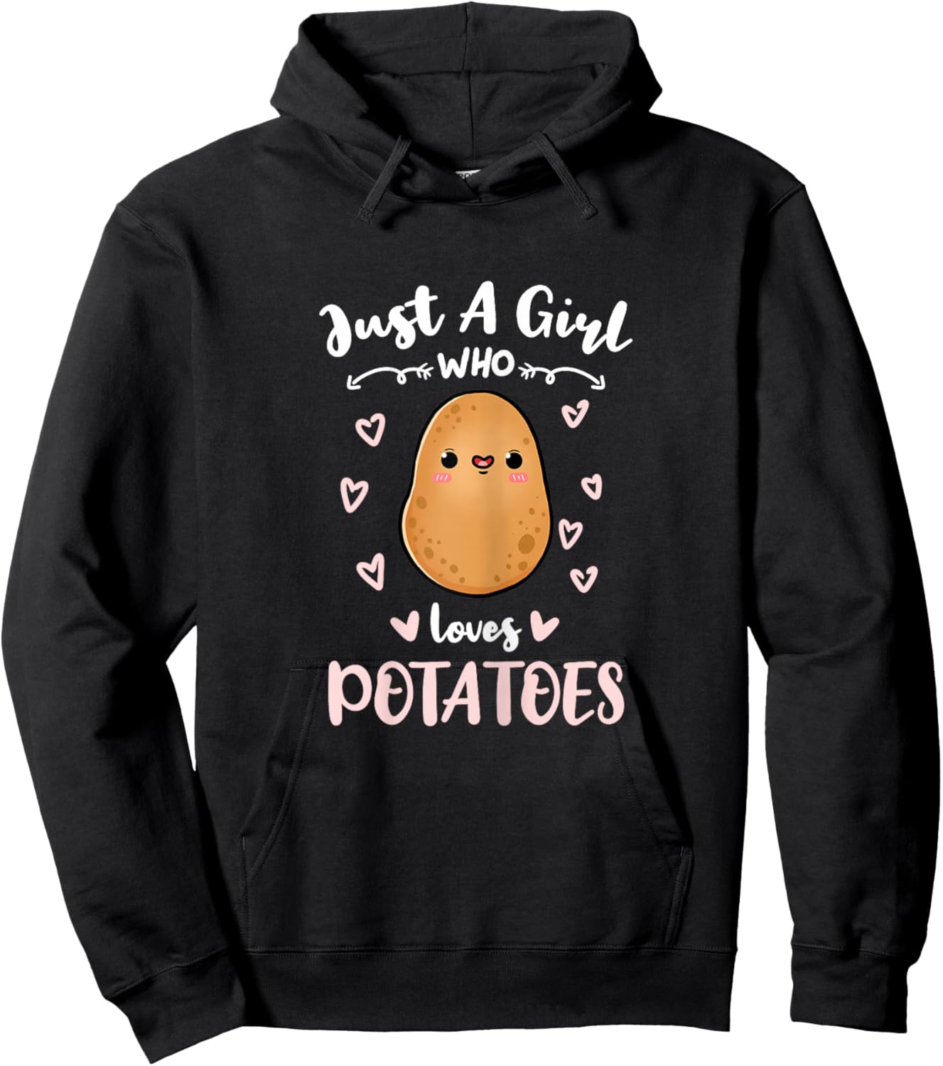 Just A Girl Who Loves Potatoes Hoodie - Hoodie | Black