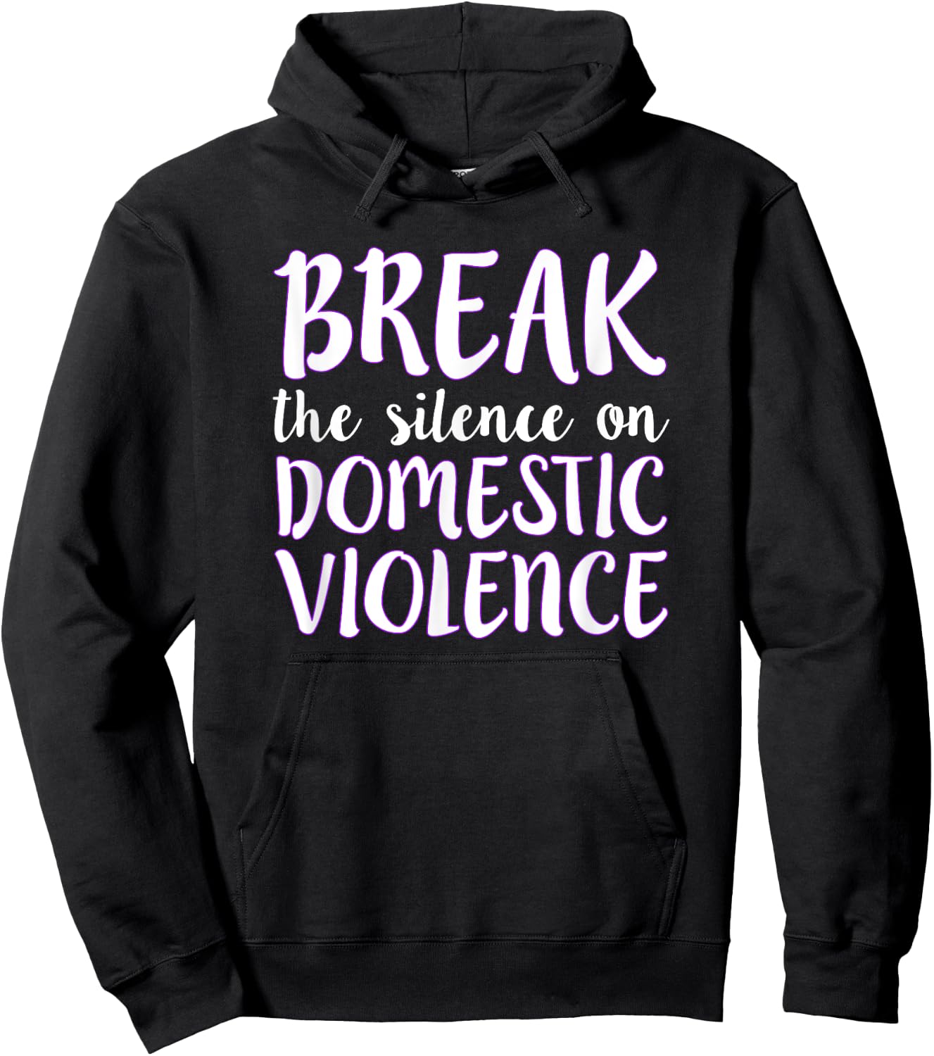 Break the Silence on Domestic Violence Hoodie - Hoodie | Black