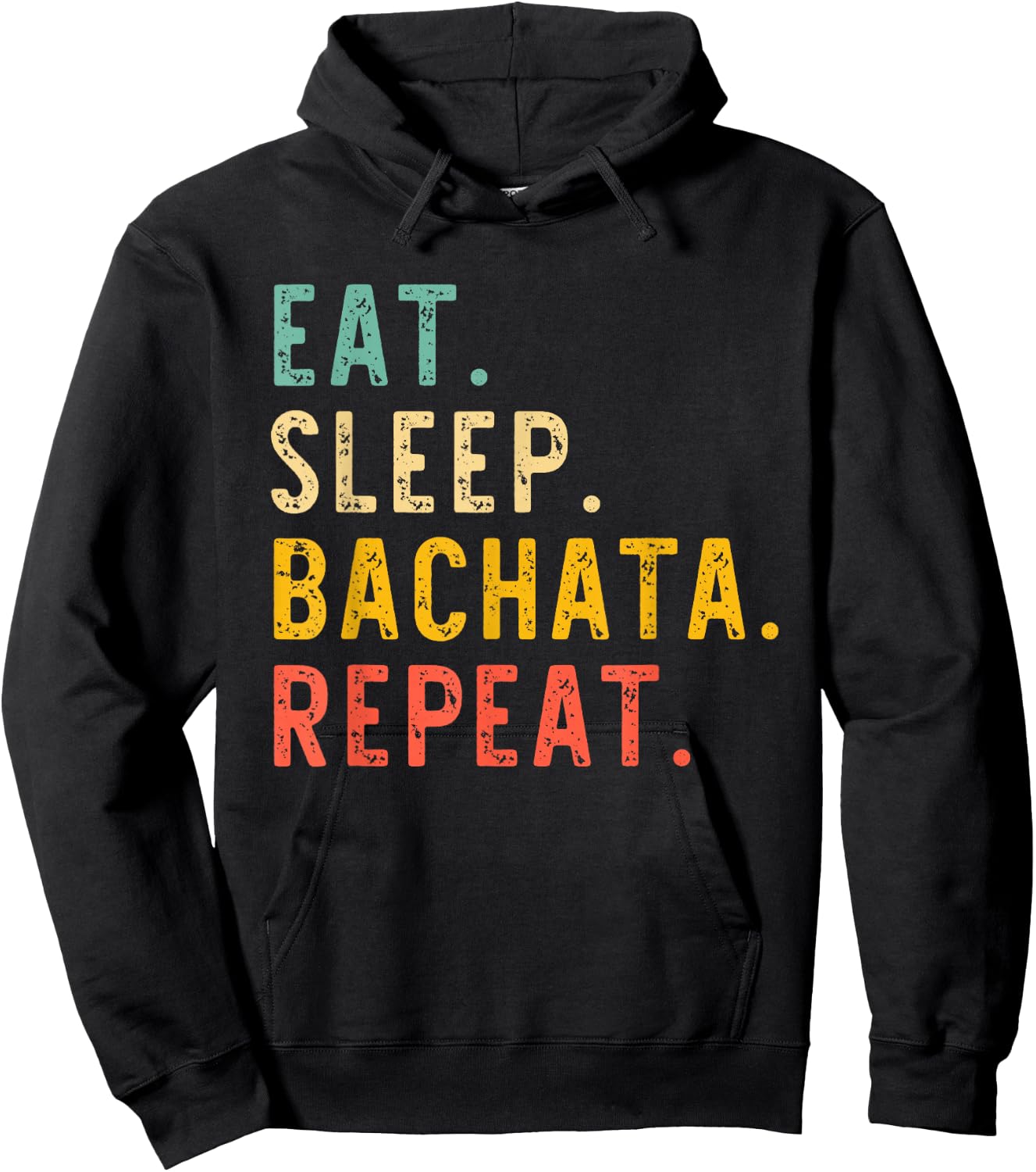 Eat Sleep Bachata Repeat Dance Vintage Hoodie - Hoodie | Black