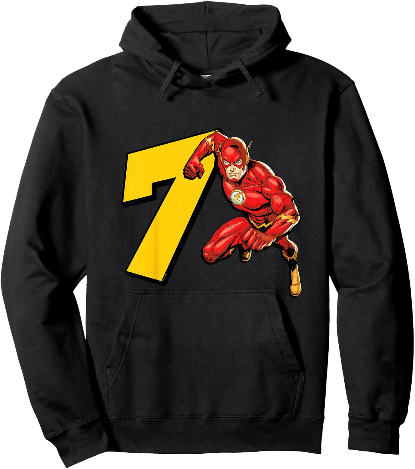 Kids The Flash Super Hero 7th Birthday Hoodie - Hoodie | Black