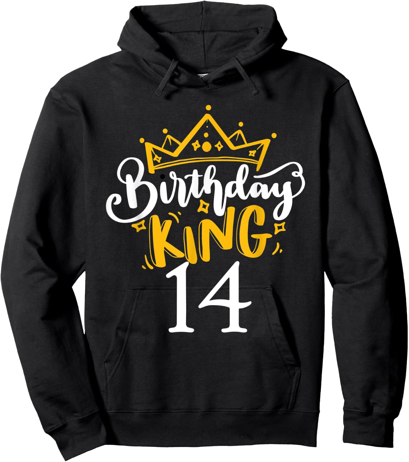 14th Birthday King 14 Years Old Party Ideas For Boys Hoodie - Hoodie | Black